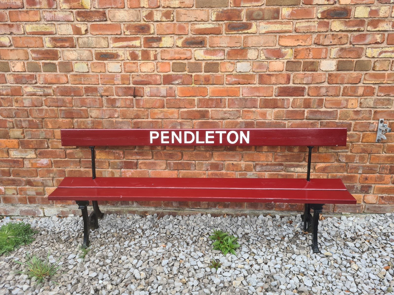 A Lovely Late 19th Or Early 20th Century Railway Station Bench  Pendleton photo Furniture