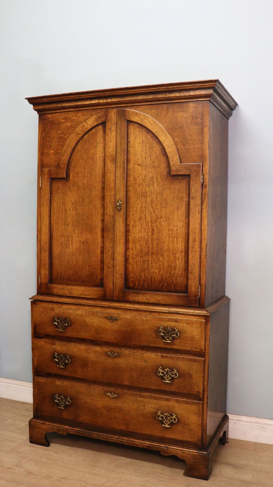 Absolutely Wonderful Reproduction Bureau Cabinet Is Built In The Georgian Style. photo 3495.0
