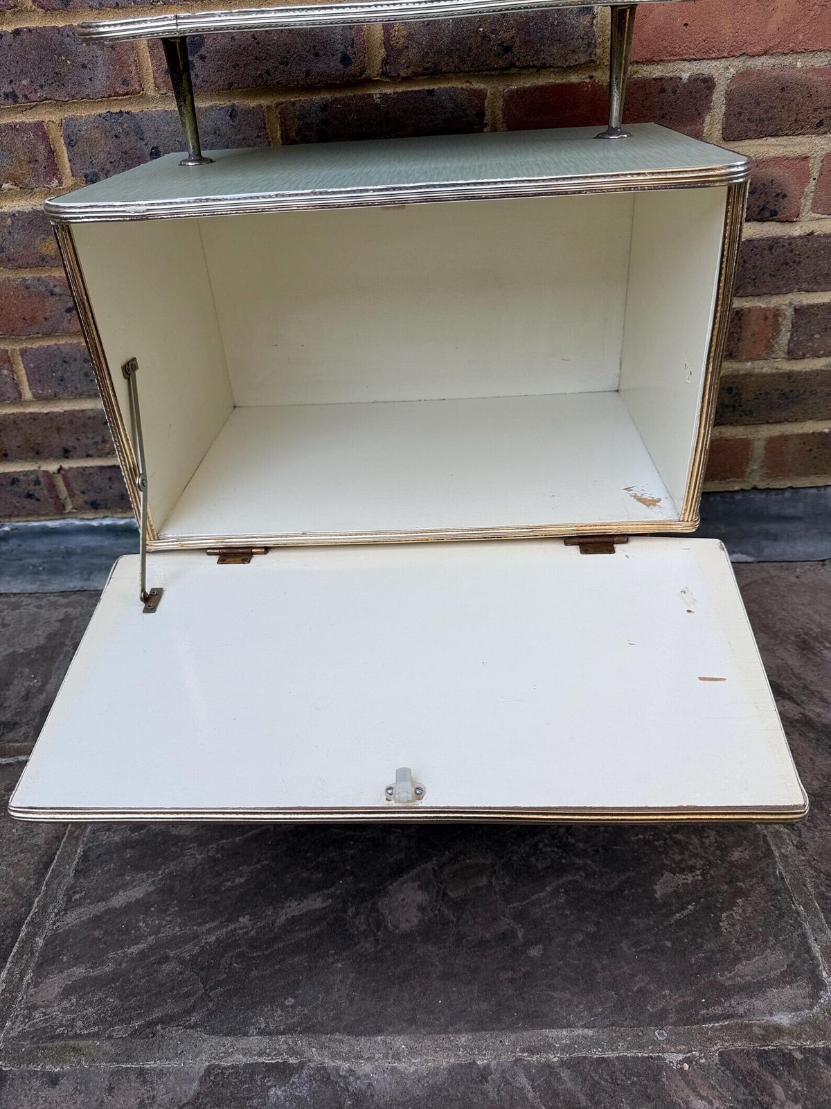 Rare Mid Century Bedside Cupboard, Super Retro Style With Woven Detail, Chrome Effect And Tapered Legs photo 151.0