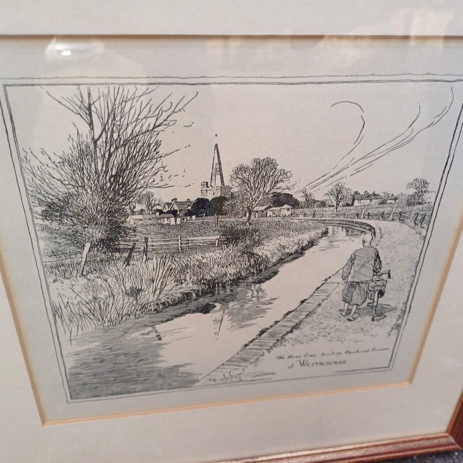 photo furniture Sussex Cycling Prints   3 Pen And Ink Drawings Of West & East Sussex Scenes, All Professionally Framed