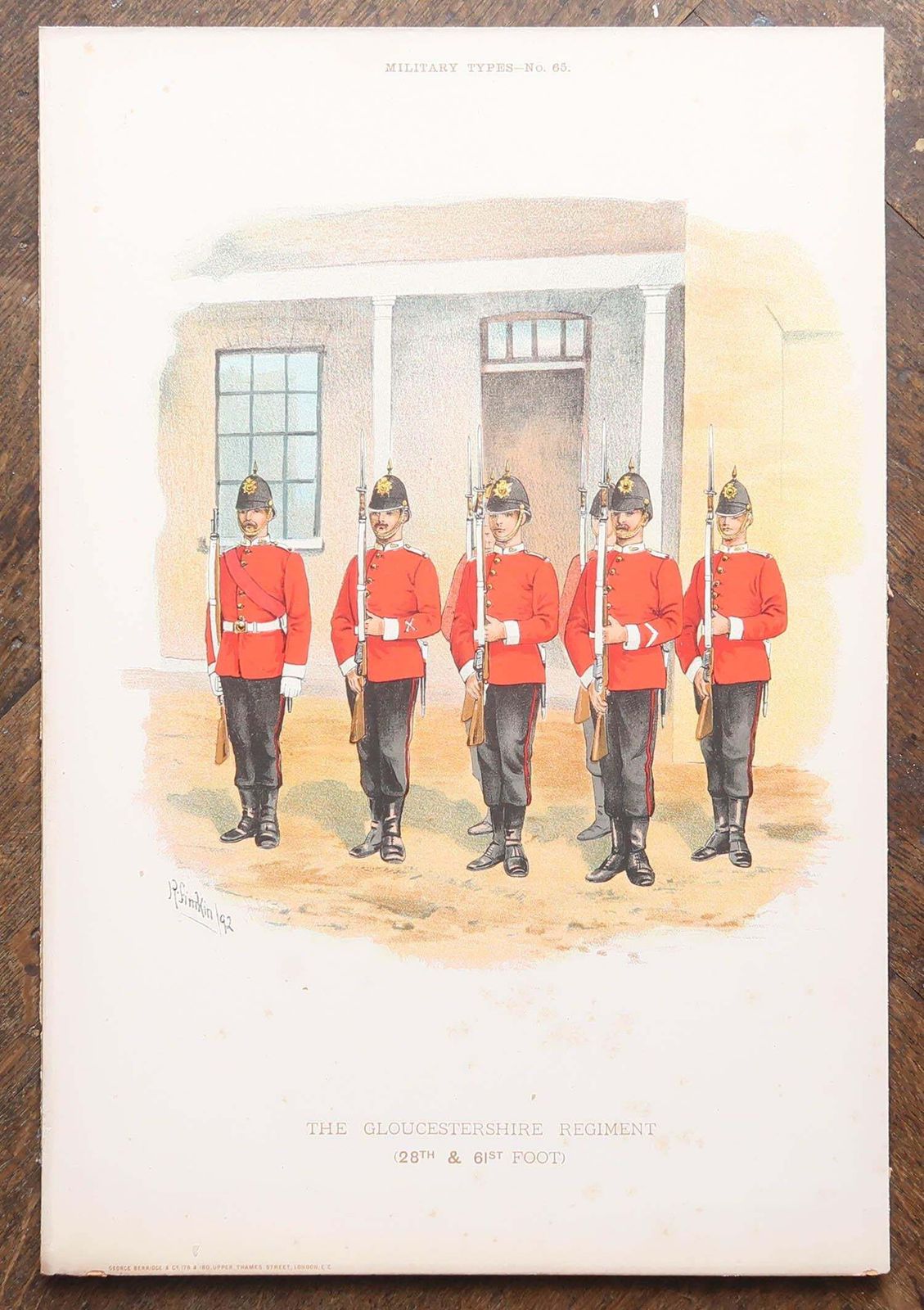 Set Of 8 Large Original Antique Prints Of Gentlemen In Military Costume. C.1890 photo Art
