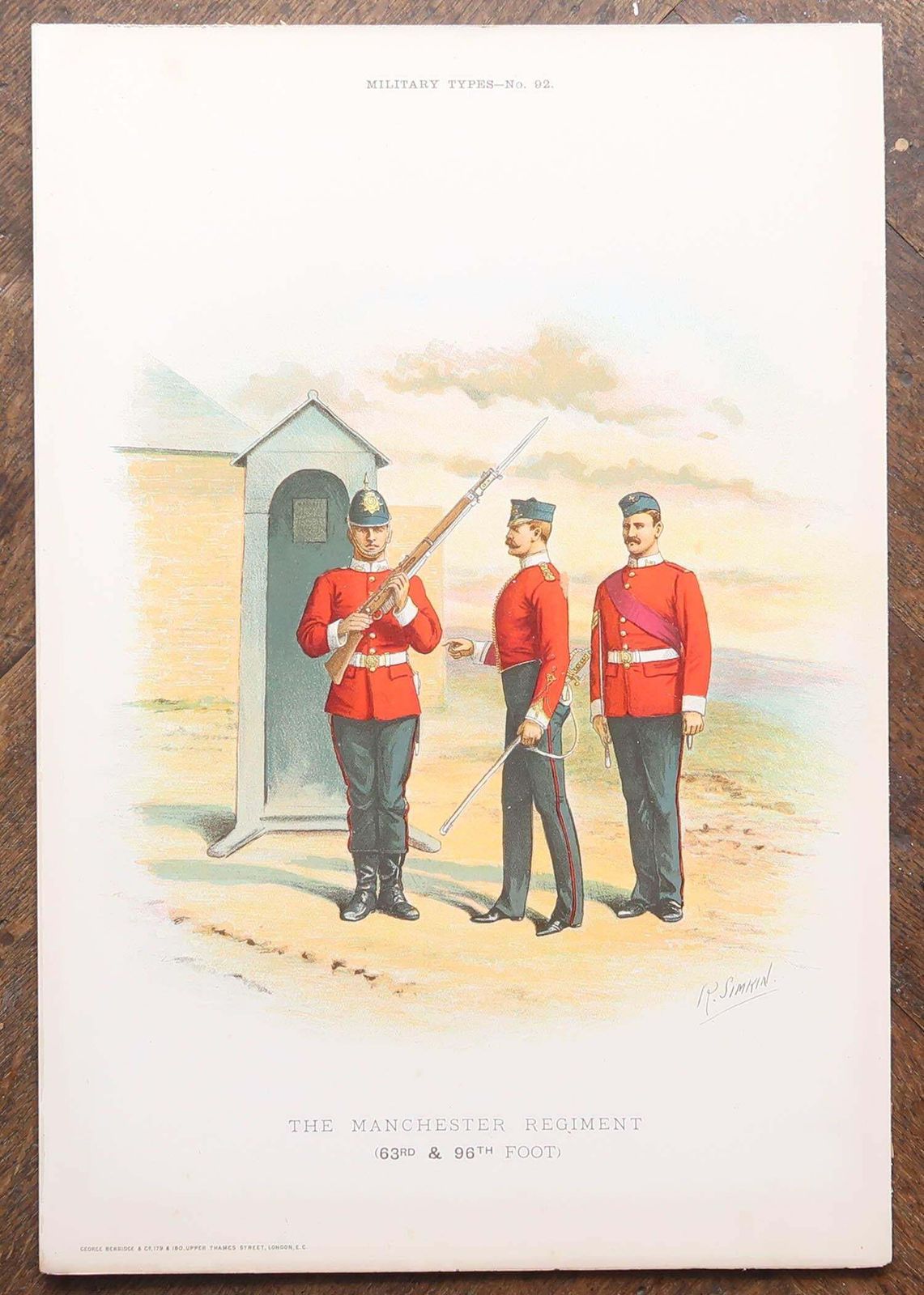 photo furniture Set Of 8 Large Original Antique Prints Of Gentlemen In Military Costume. C.1890