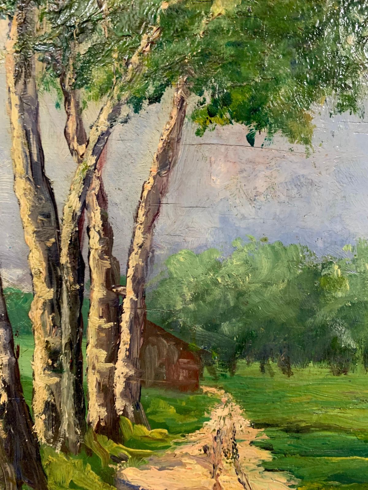 Edgardo Corbelli"Spring Landscape" Oil Cm. 28 X 38  1934  Green1934 photo vinterior