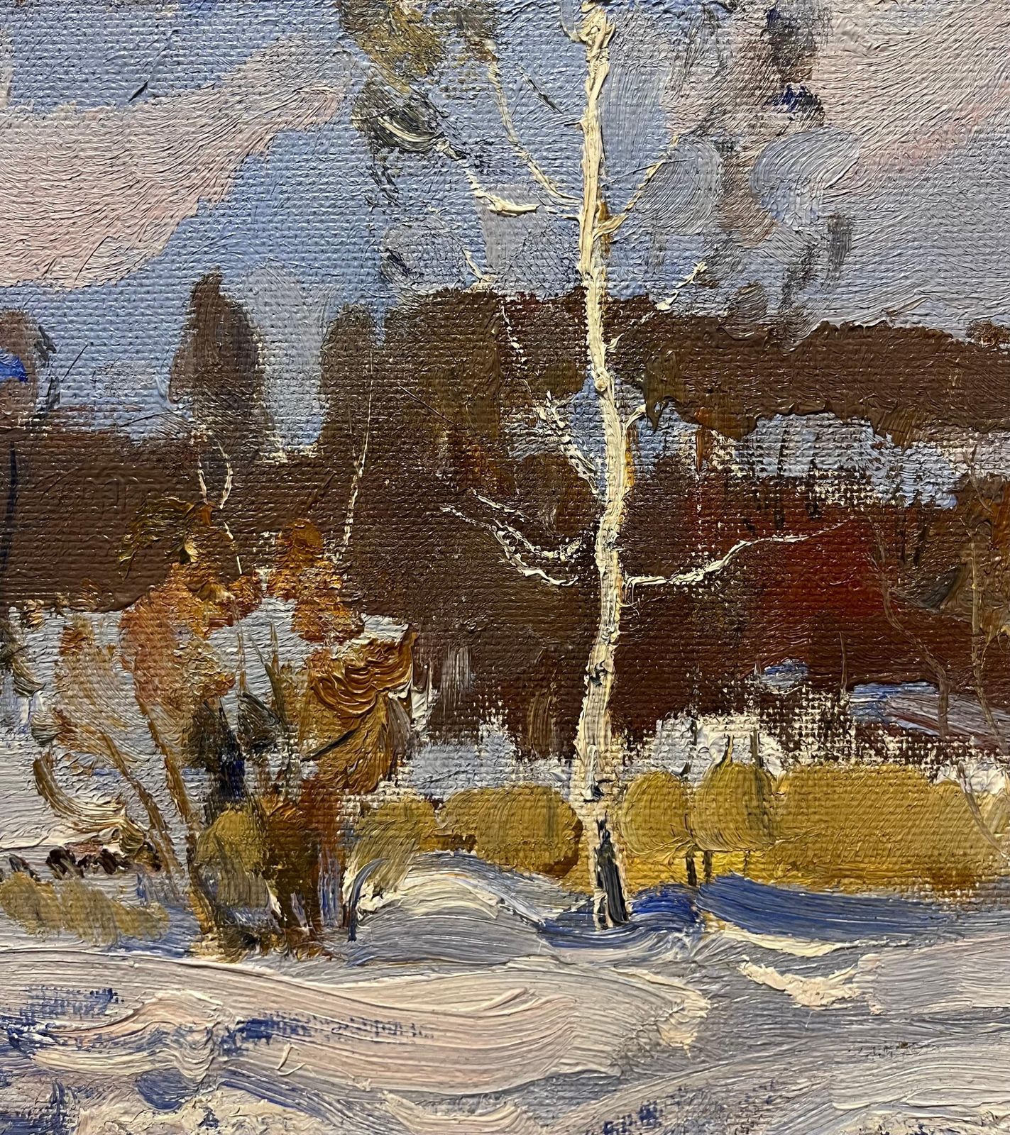 Leonid Vaichiliacold Morning   Oil  Cm. 43 X 31 Cm, 19821982 photo vinterior