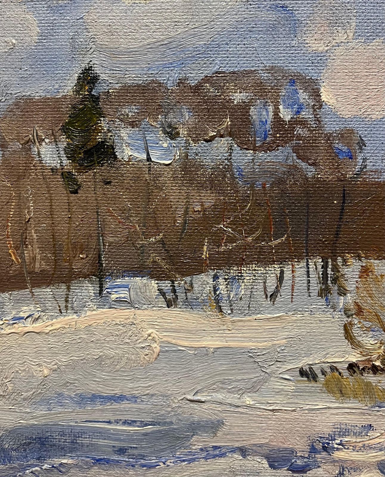 Leonid Vaichiliacold Morning   Oil  Cm. 43 X 31 Cm, 19821982 photo buy