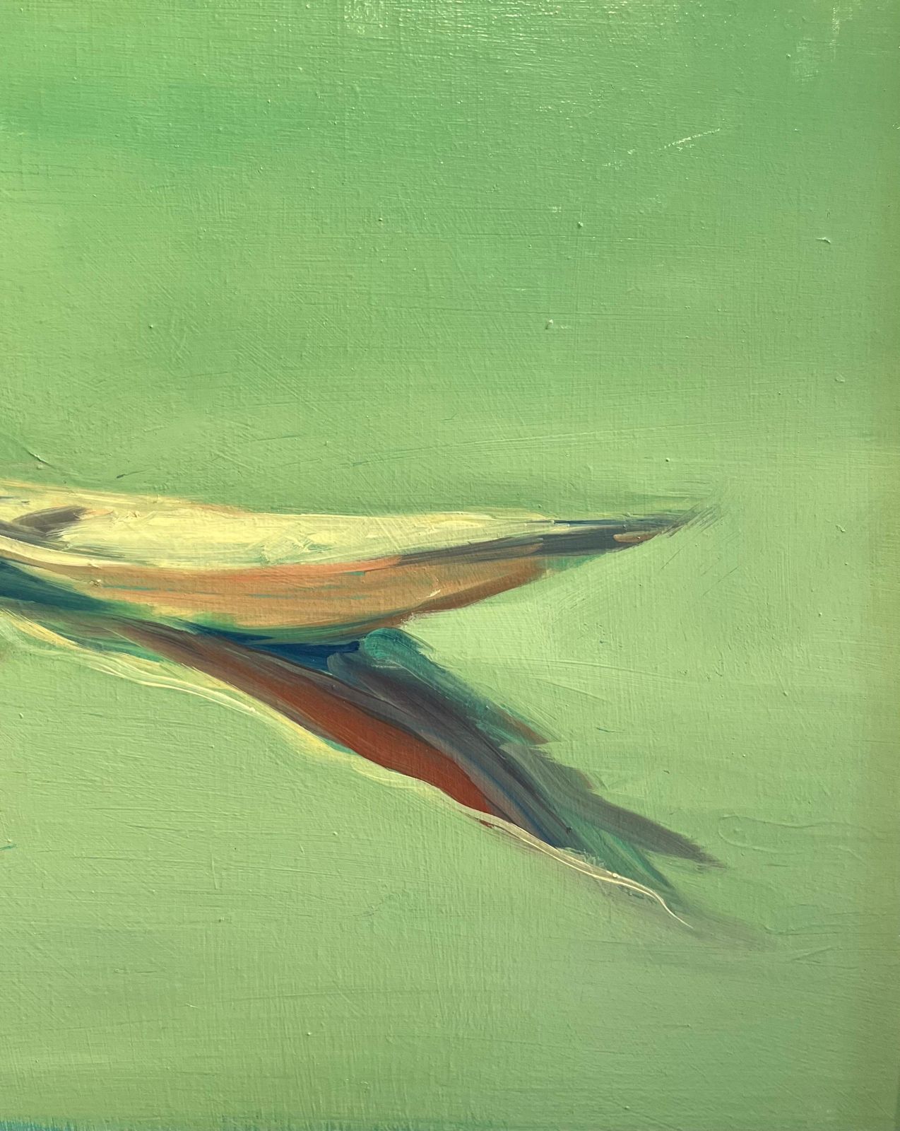 Birgitte Lykke Madsen"Boat In Quiet Sea "   Oil Cm. 50 X 40 20162016 photo for sale