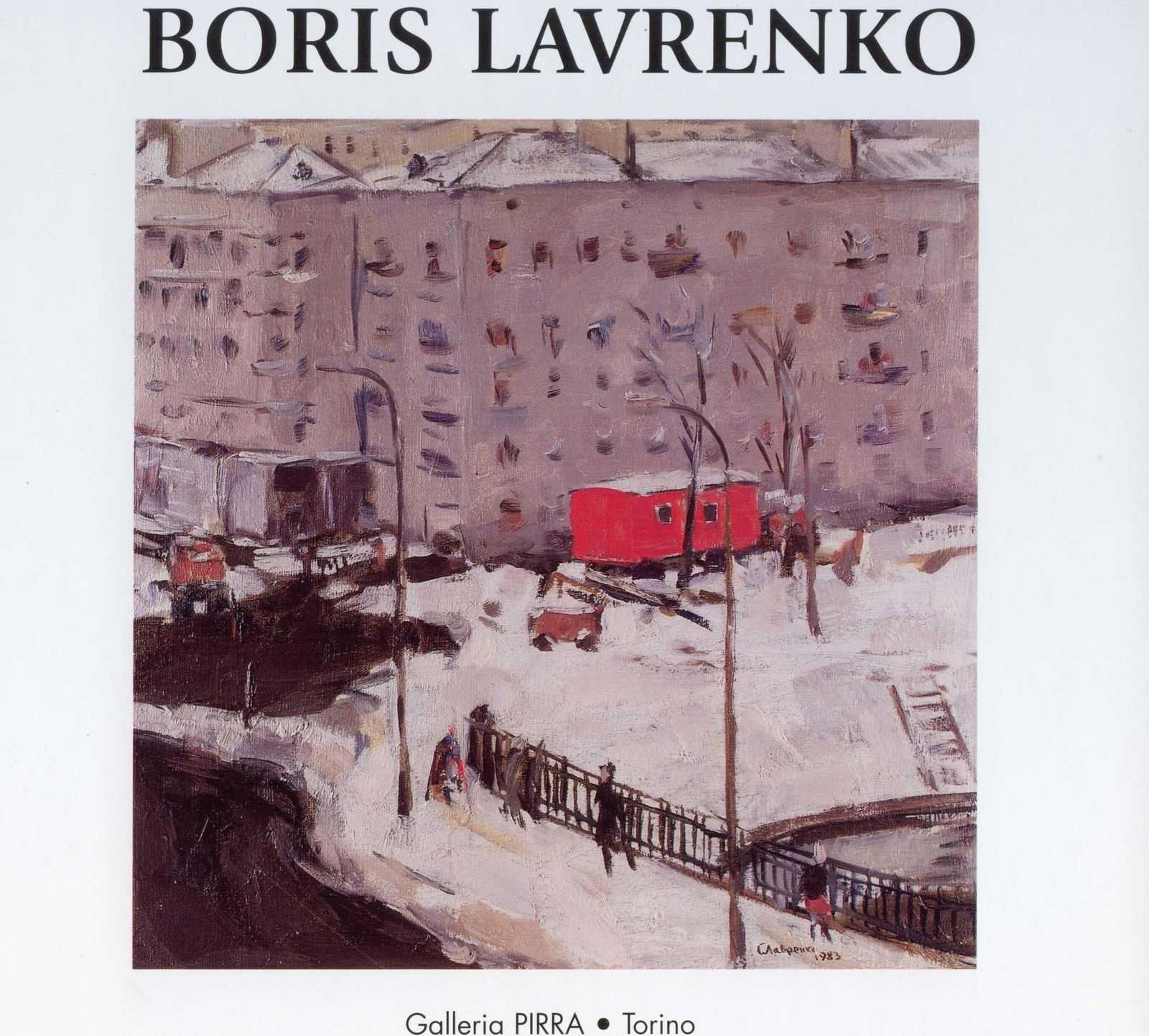Boris Lavrenko"Birch"  Oil Cm. 35 X 48 1984  Snow, Forest, White1984 photo 2551.0