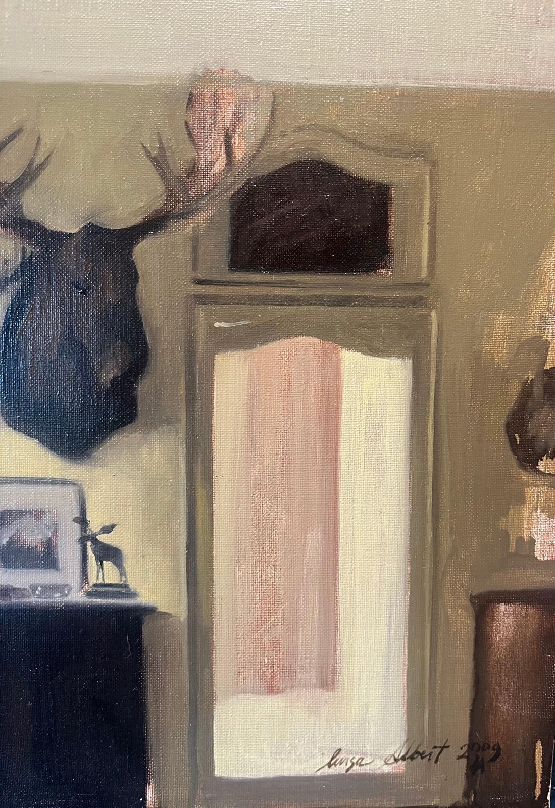 Luisa Albert"Hunter House" Oil Cm.50 X 35 2009 , Shipping Included2009 photo Art