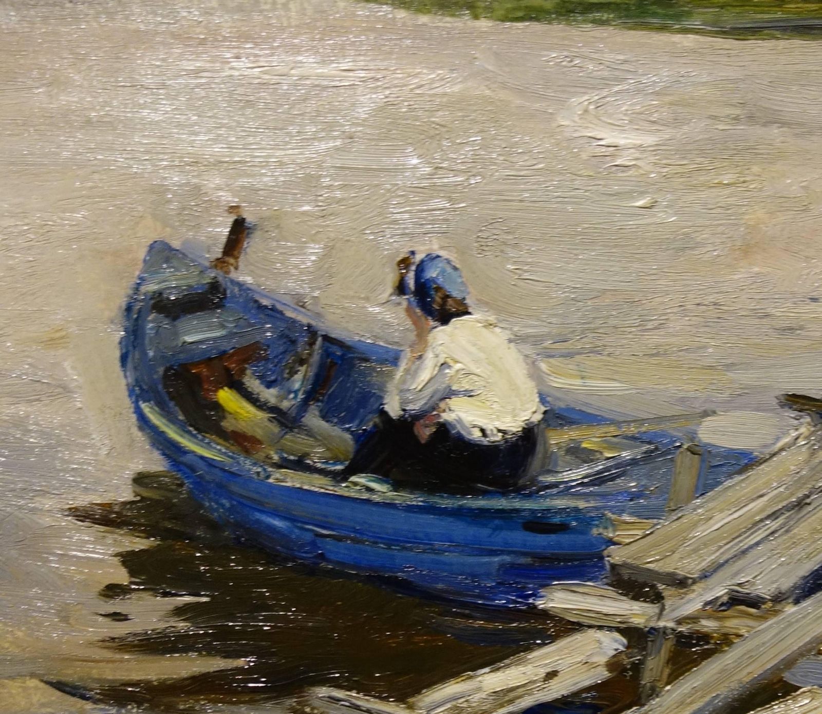 Leonid Vaichiliapier On The Lake  Oil On Wood   Cm. 70 X 47  19671967 photo furniture