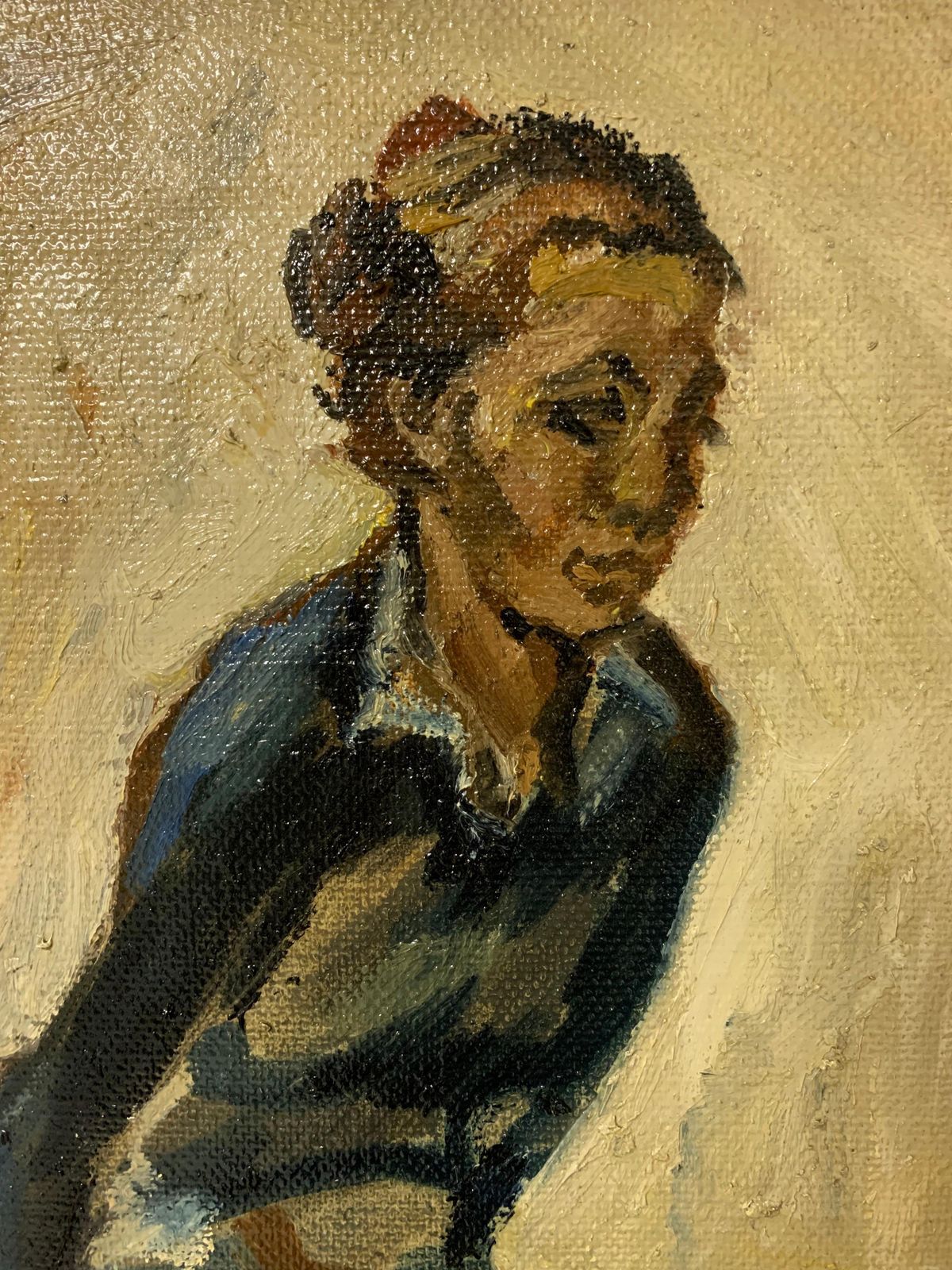 Edgardo Corbelli"Model Sitting" Woman, Oil Cm.40 X 50 19771977 photo for sale