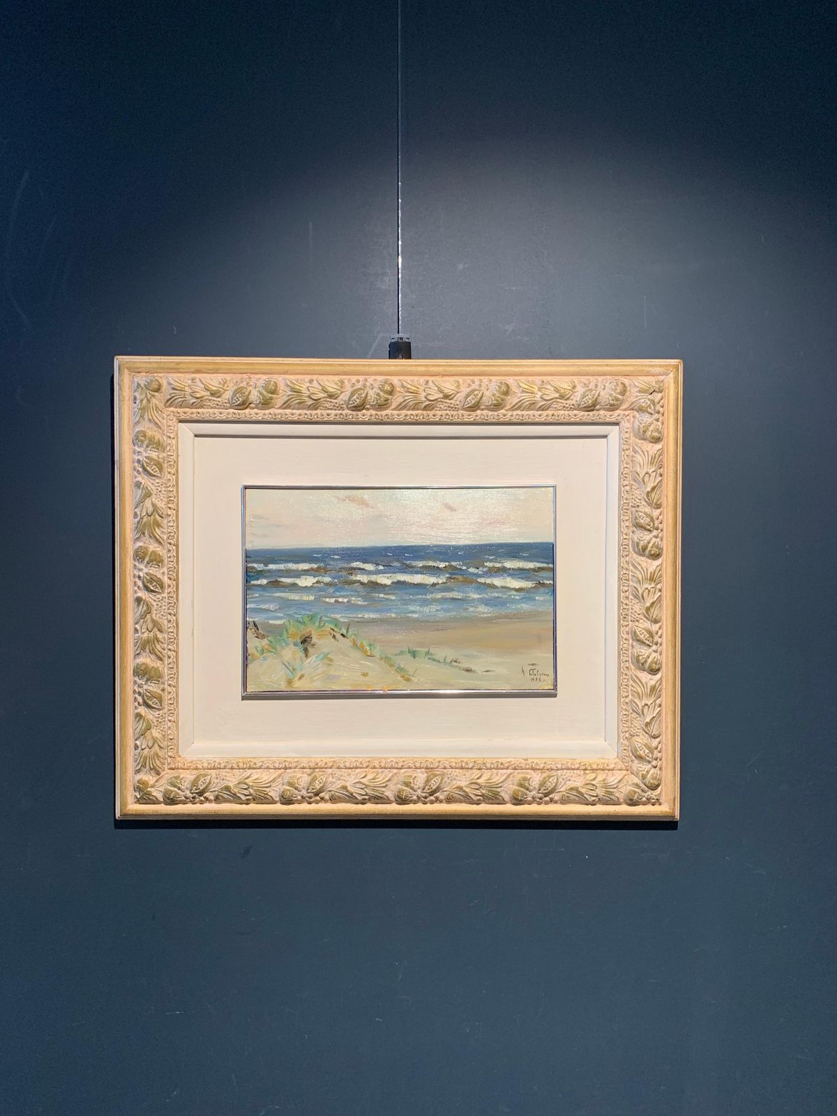 Boris Mikhailovich Lavrenko"Beach On The Ocean" Summer, Dunes, Sea Oil Cm. 33 X 22  19821982 photo vinterior