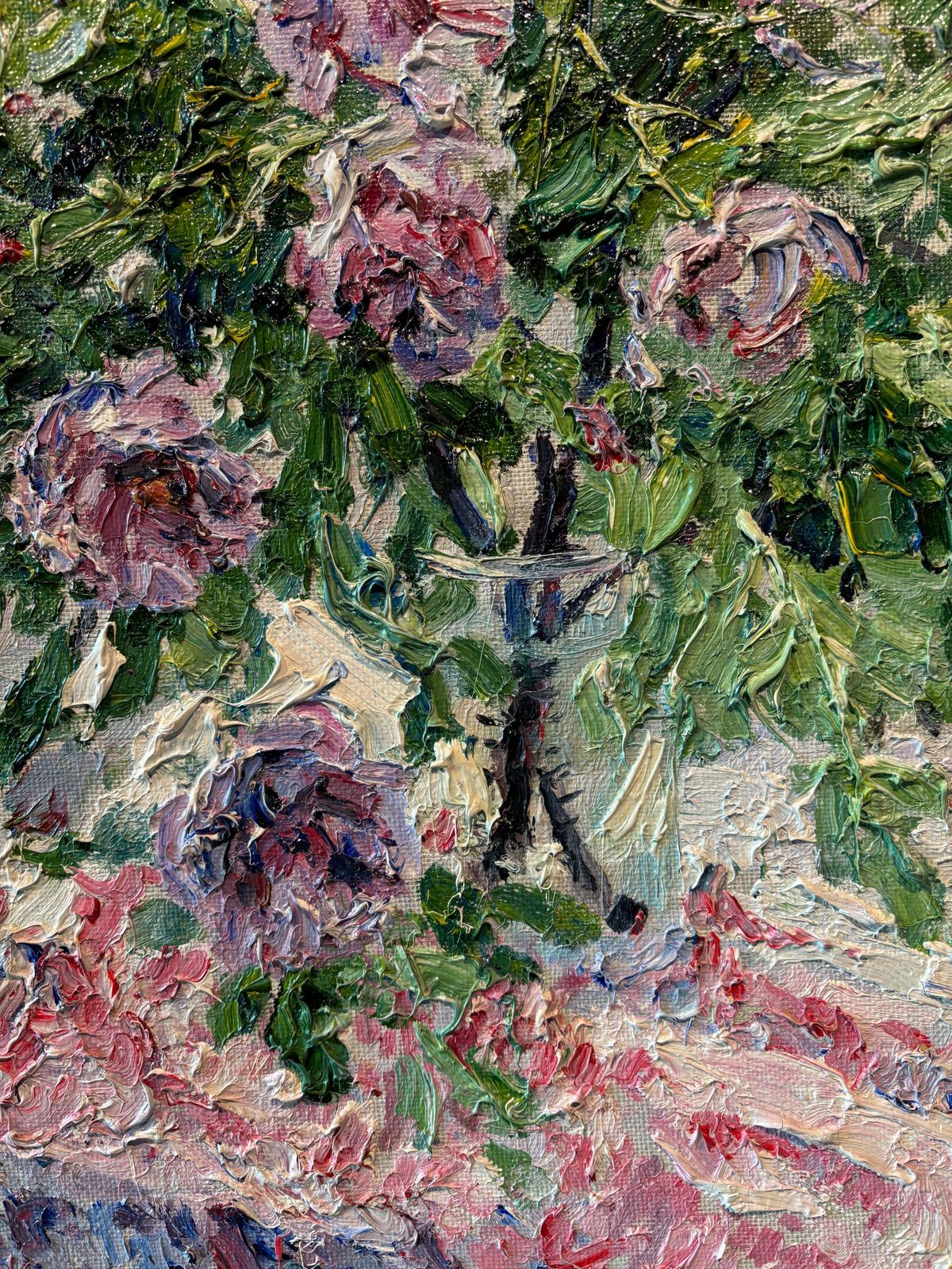 Georgij Moroz"Rose Selvatiche"  Olio Su Tela Cm.  65 X 53  19941994 photo Art