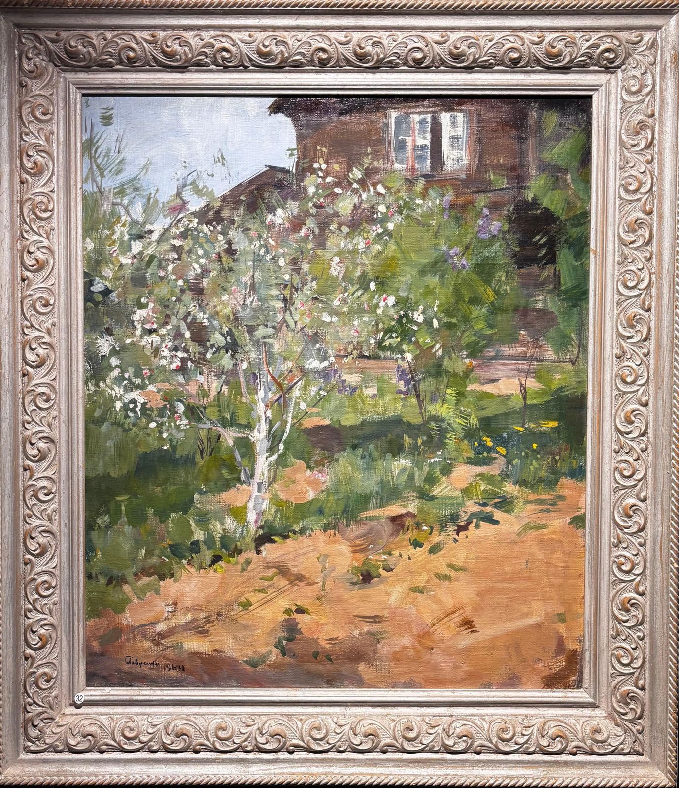 Boris Lavrenko"Melo In Fiore In Giardino"  Olio Cm. 60 X 701997