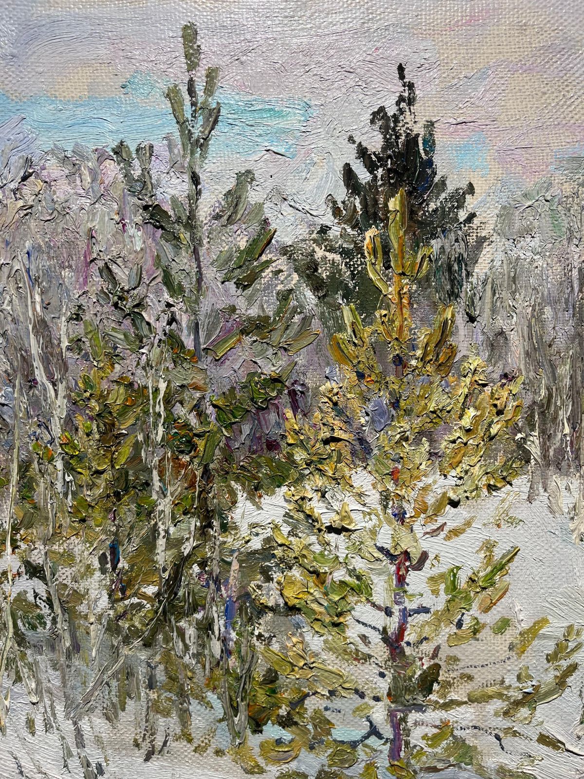 Georgij Moroz"Verso La Foresta" Olio Su Tela Cm. 50 X 48  2000 photo for sale