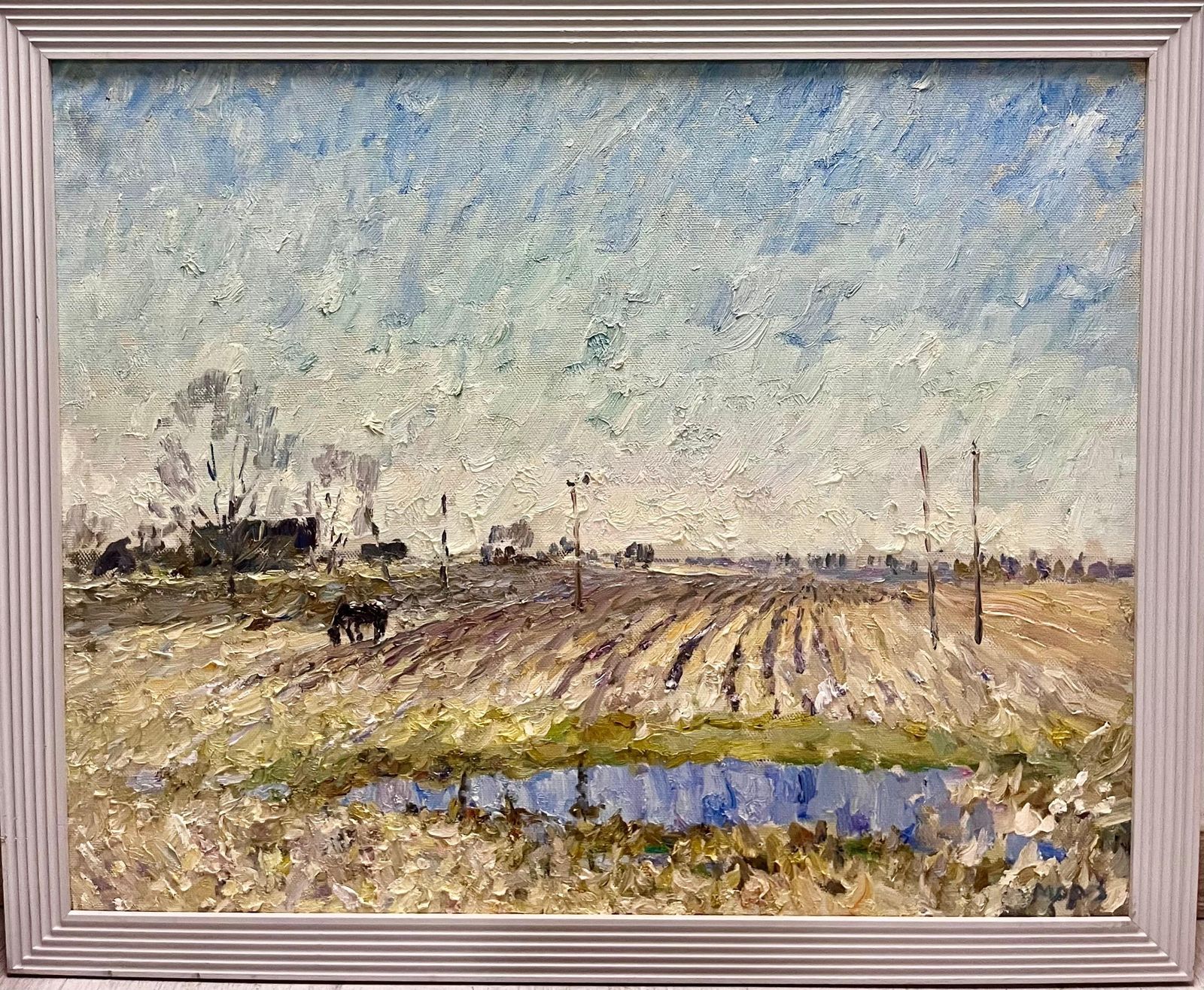 Georgij Moroz"Paesaggio Di Campagna" Olio Cm. 92 X 742007