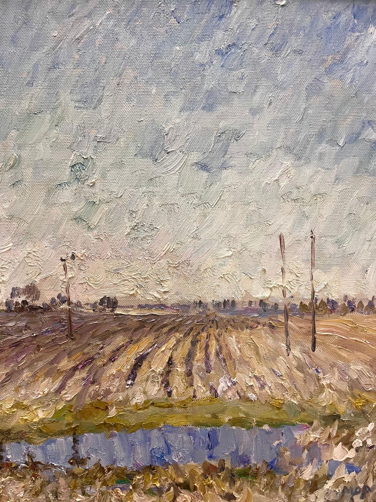 Georgij Moroz"Paesaggio Di Campagna" Olio Cm. 92 X 742007 photo Art
