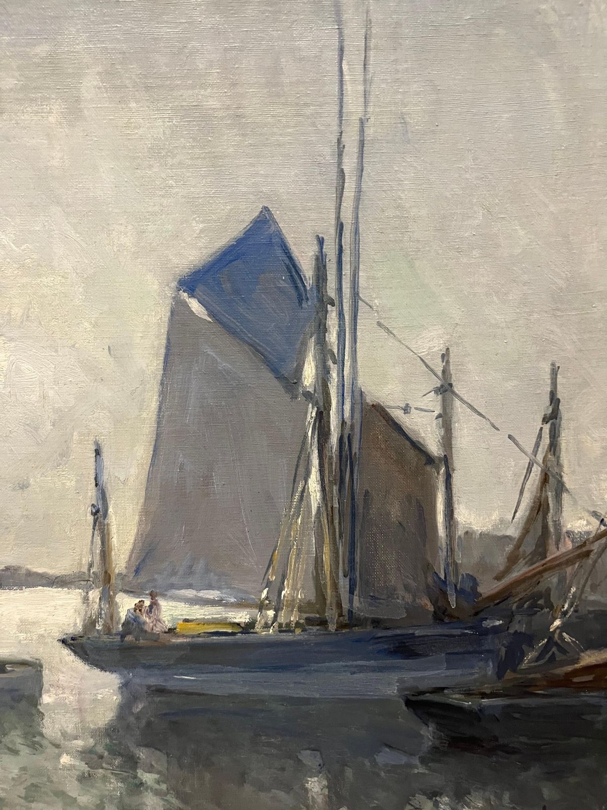 Henry Maurice Cahours"Sailboats, Brittany" , France Oil Cm. 65 X 54  1930 1930 photo for sale