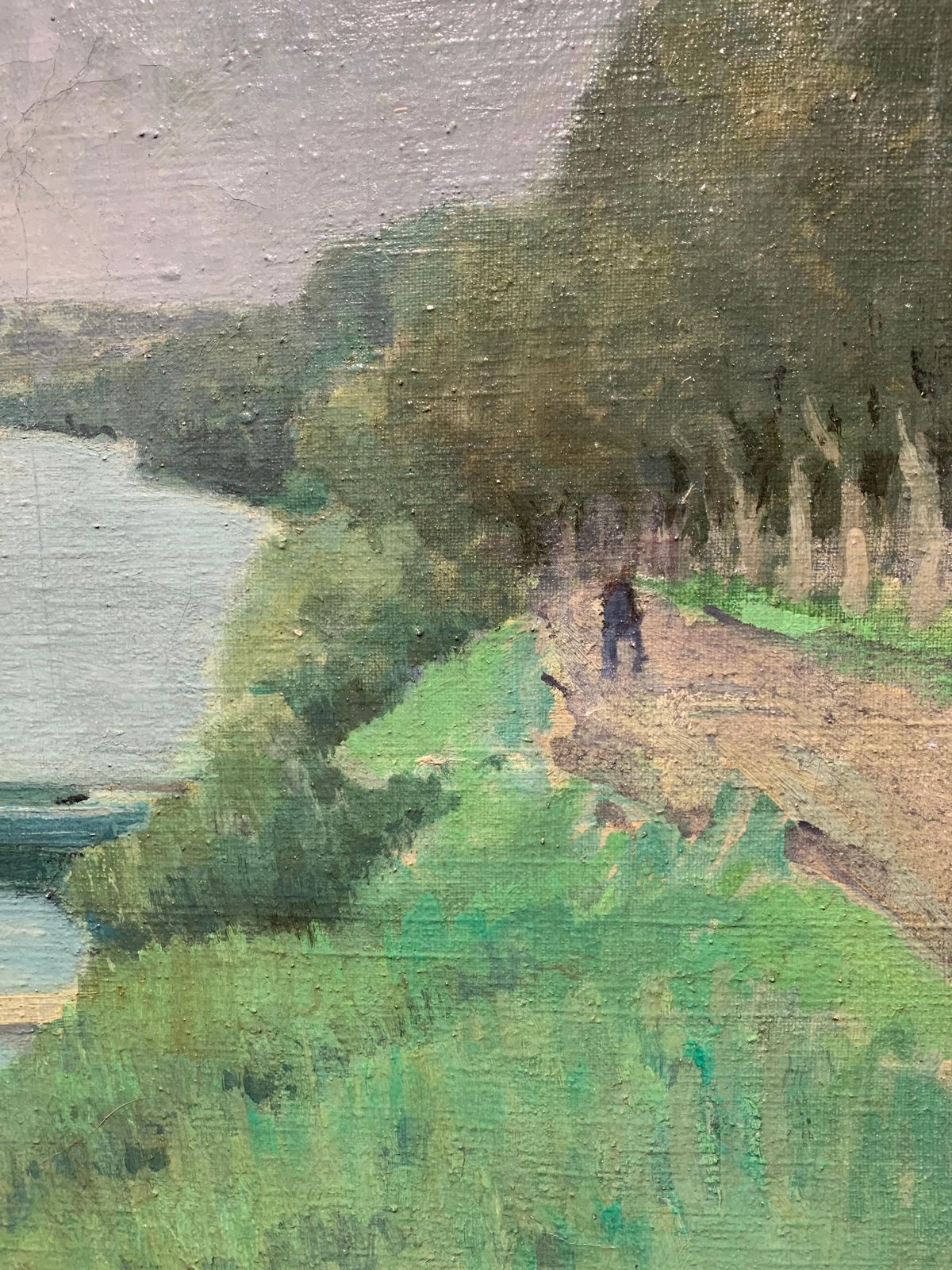 Henry Maurice Cahours"La Seine à Puteaux"   Oil, Cm. 55 X 46, 1930 Ca 1930 Ca photo for sale