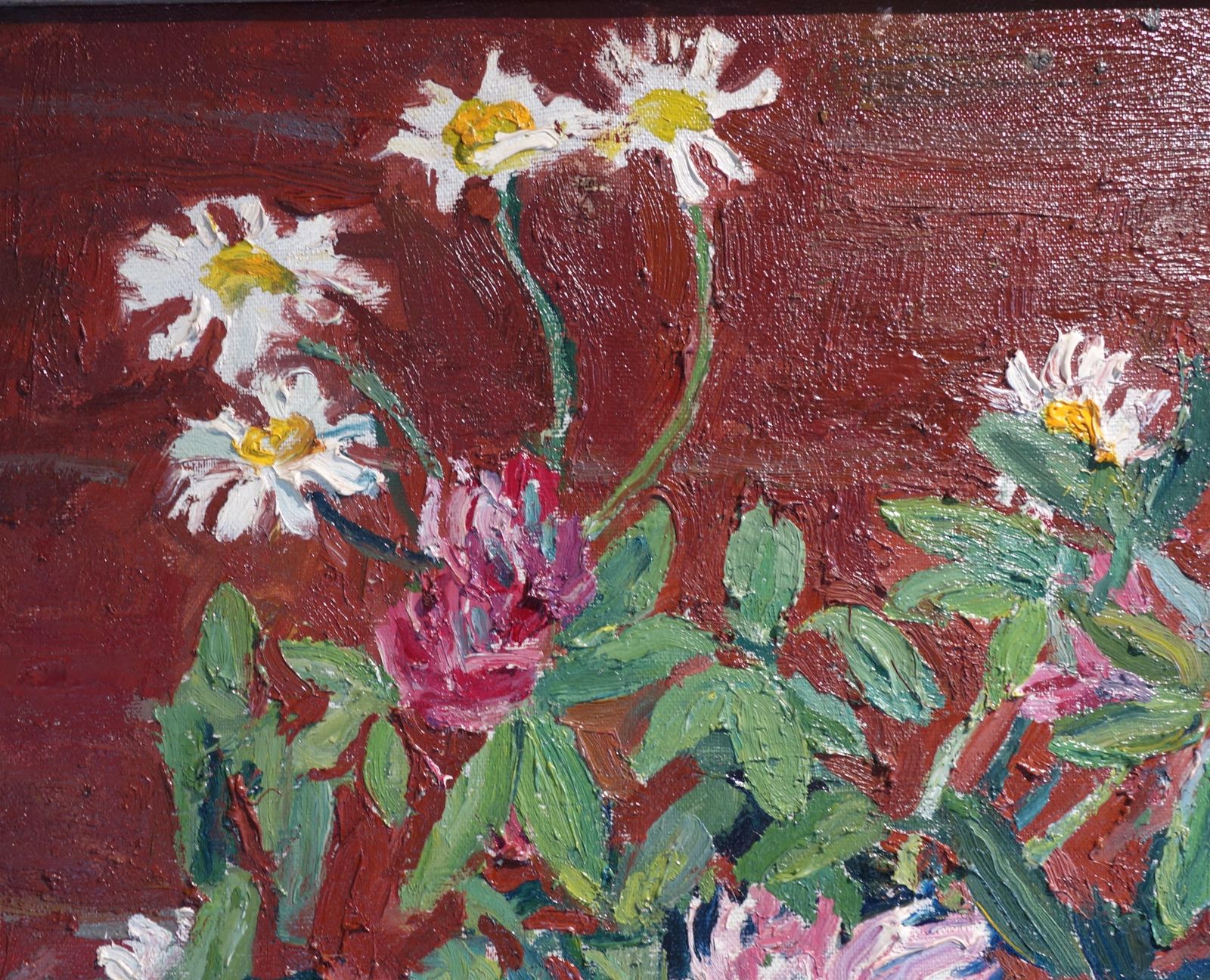 Maya Kopitzeva"Wildflowers"Clover And Daisies, Pink, White, Green,  Offer Free Shipping1998 photo Art