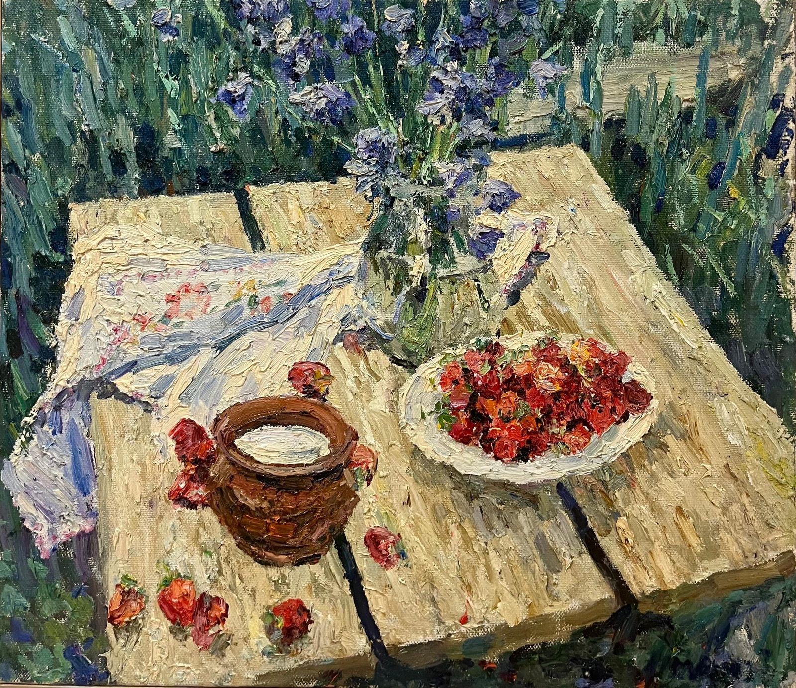 Georgij Moroz"Fragole" Olio Su Tela Cm. 75 X 65 19991999