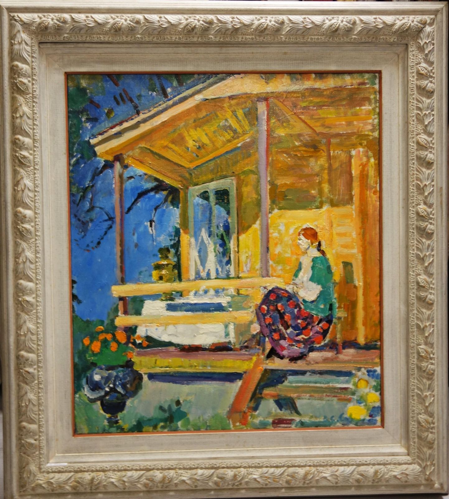 Gleb Savinov"Sunny Day In Dacia" Summer , Impressionist,  Cm. 55 X 65 Olio 19901990