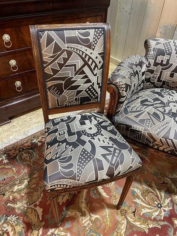 Salon Art Déco Style Louis XVI Canapé   Fauteuils   Chaises photo Furniture