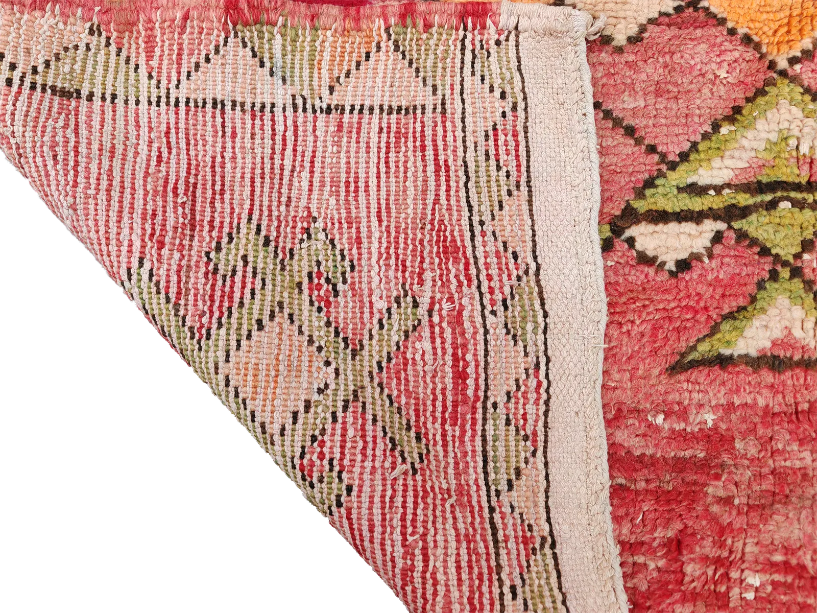 R124 /No Custom Fee  Vintage Handmade Moroccan. Colourful Berbe  Carpet  8.5×5 Ft 260x155cm photo for sale