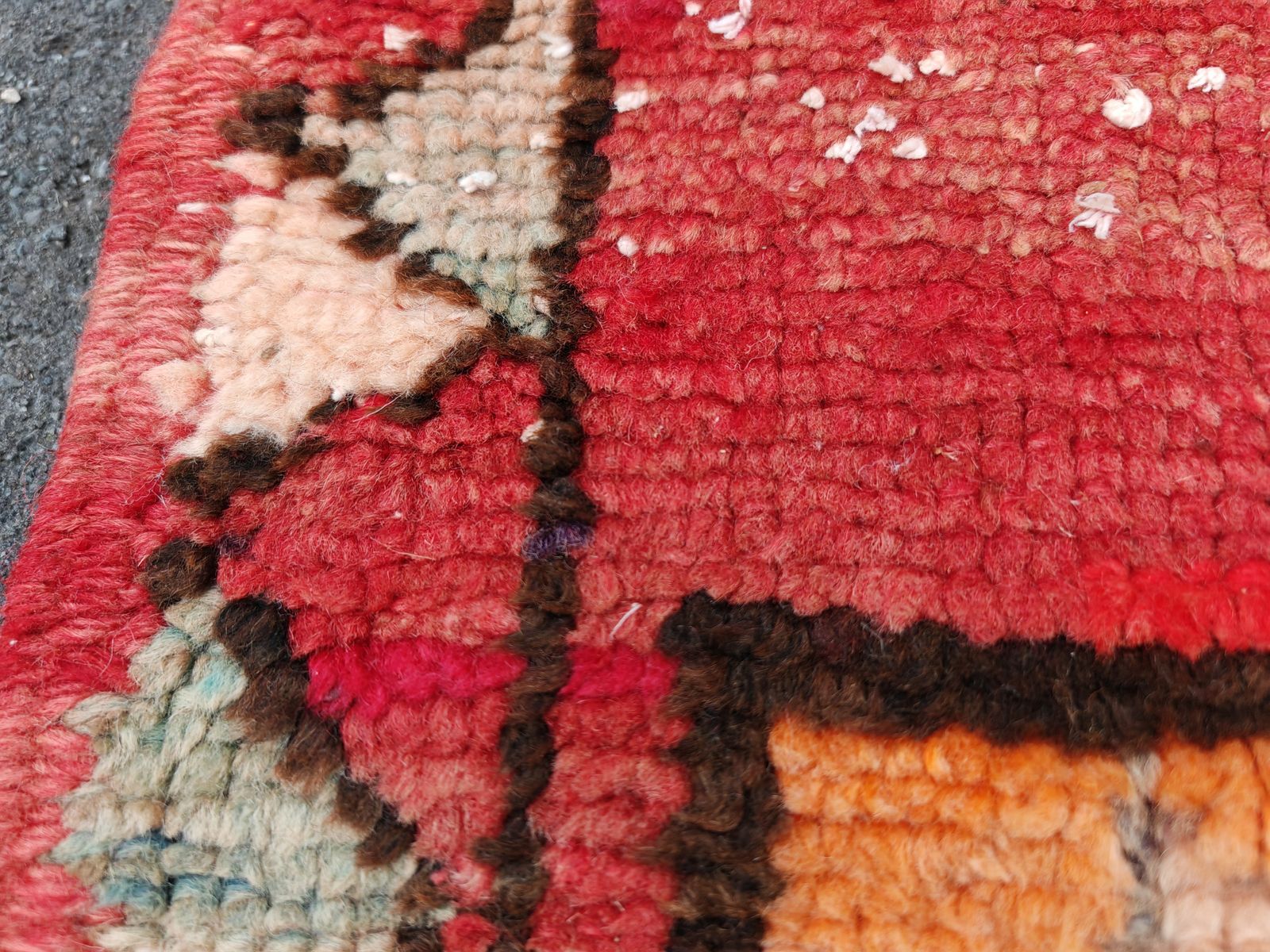 1300.0 R124 /No Custom Fee  Vintage Handmade Moroccan. Colourful Berbe  Carpet  8.5×5 Ft 260x155cm photo