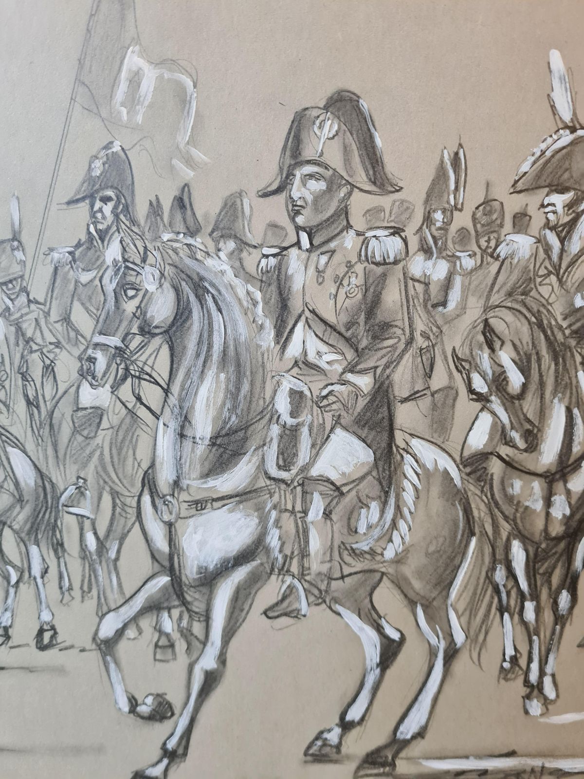 Napoleon At The Head Of His Grande Armée, His Generals And The Prussian Hussars From 1992 By Jean Ducel photo furniture
