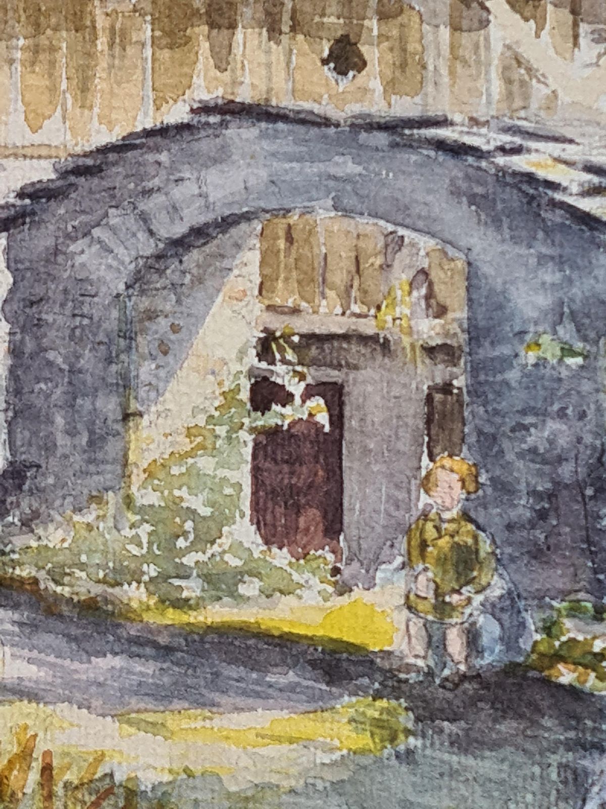 Henri Clamen1930s French Impressionist Watercolour Of Children In An Idyllic Country Scene photo for sale