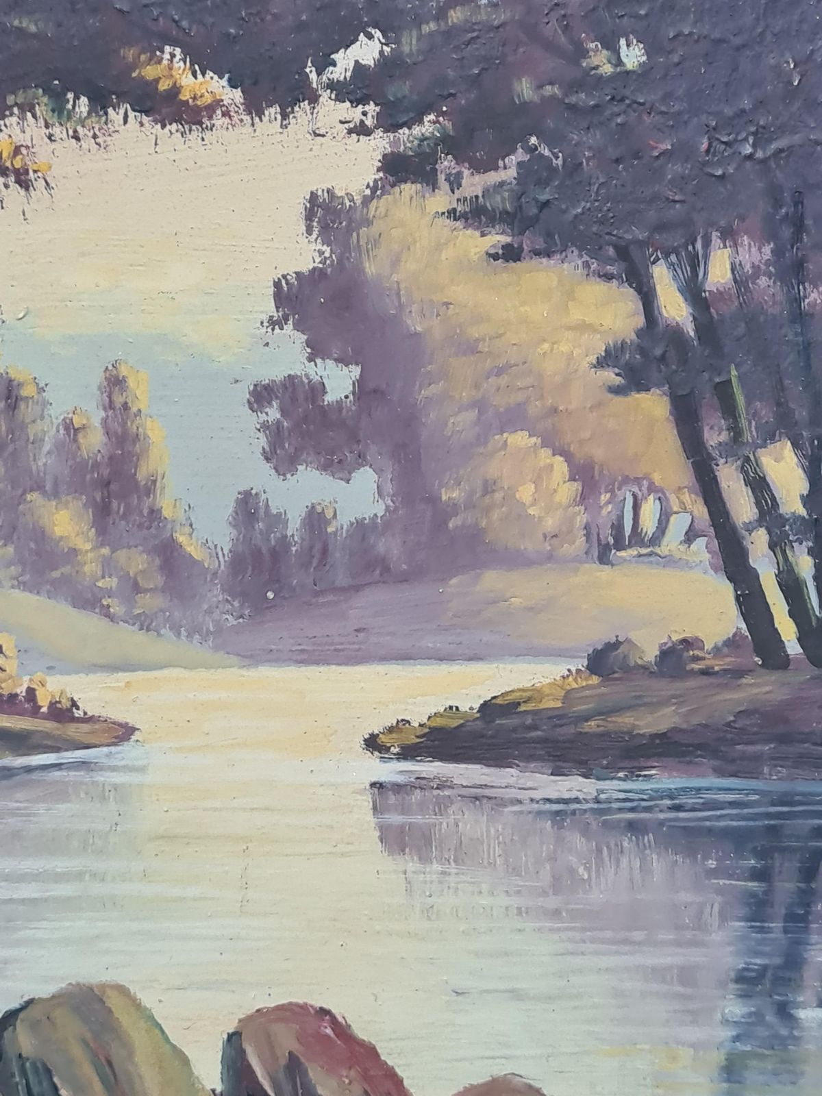 Boggiobarbizon School Lakeside Landscape, The Shady Glen. Oil On Board. photo 153.0