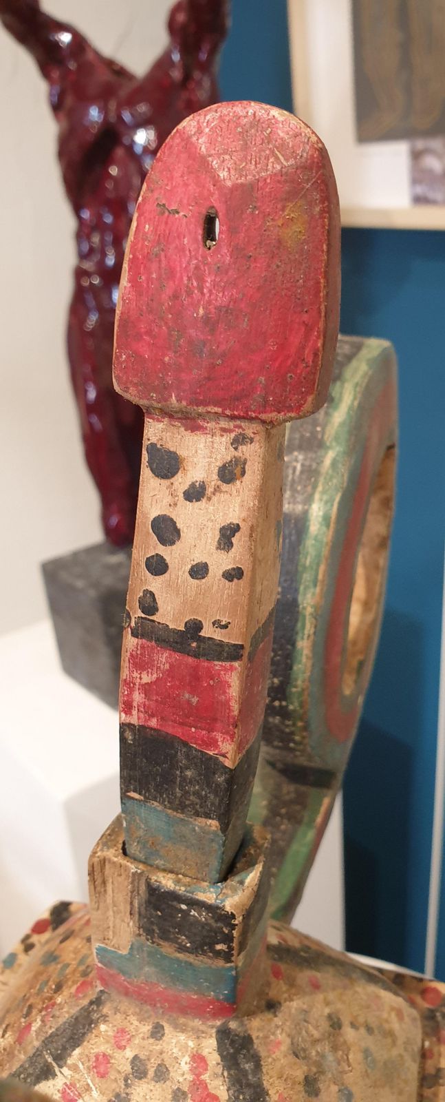 Art Ibibio Peoplekalao (Great Hornbill) Ibibio Wooden Sculpture, Nigeria. photo