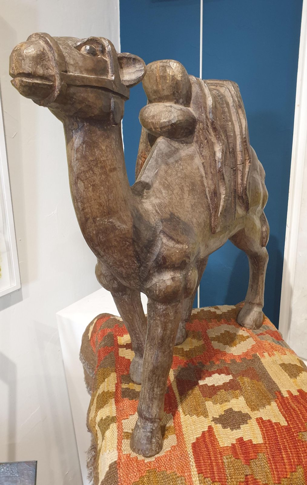 Unknownlarge Neapolitan 19th Century Hardwood Sculpture Of A Crèche Camel.1890s photo buy
