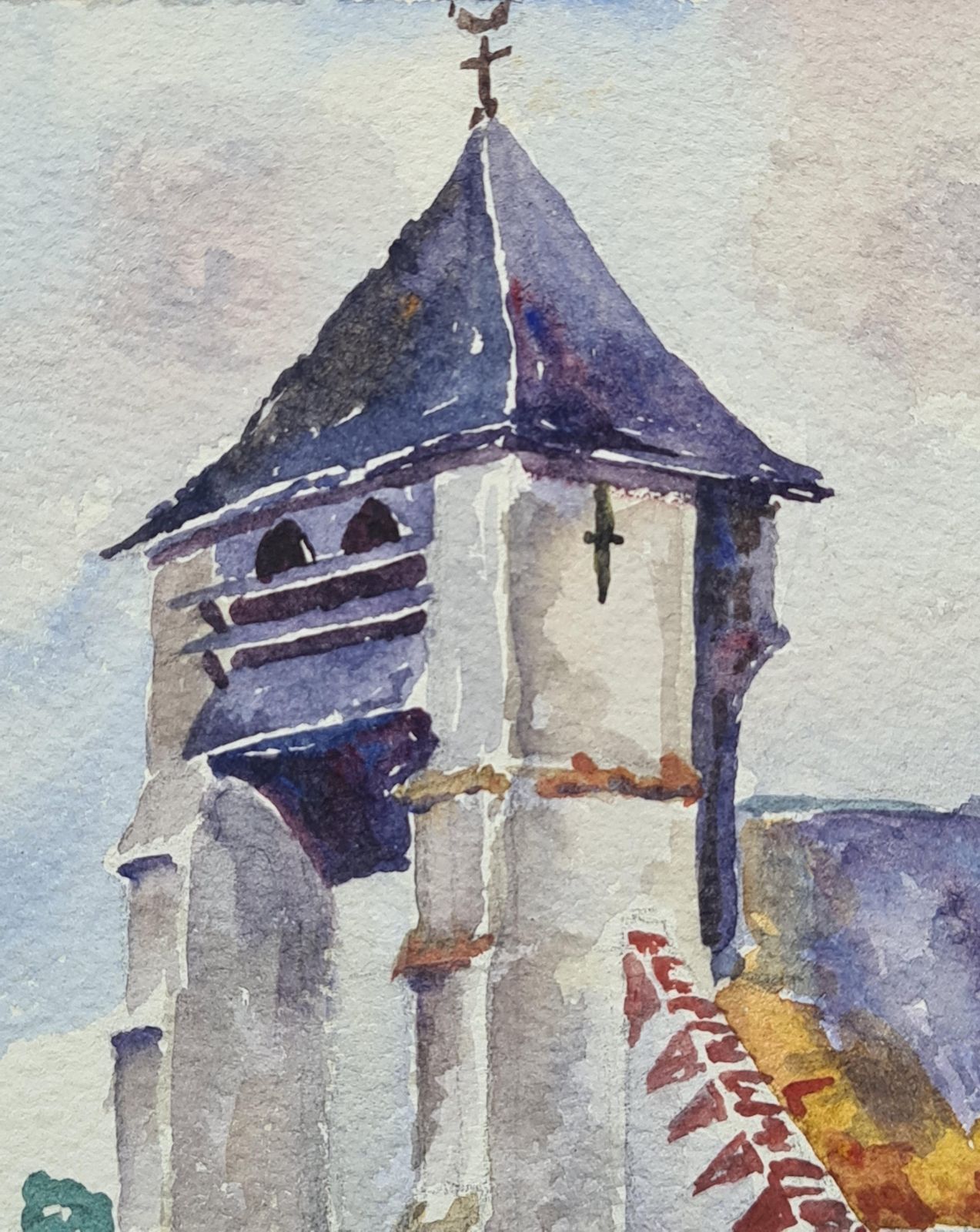 Henri Clamen1930s French Impressionist Watercolour Of A Church photo 374.0