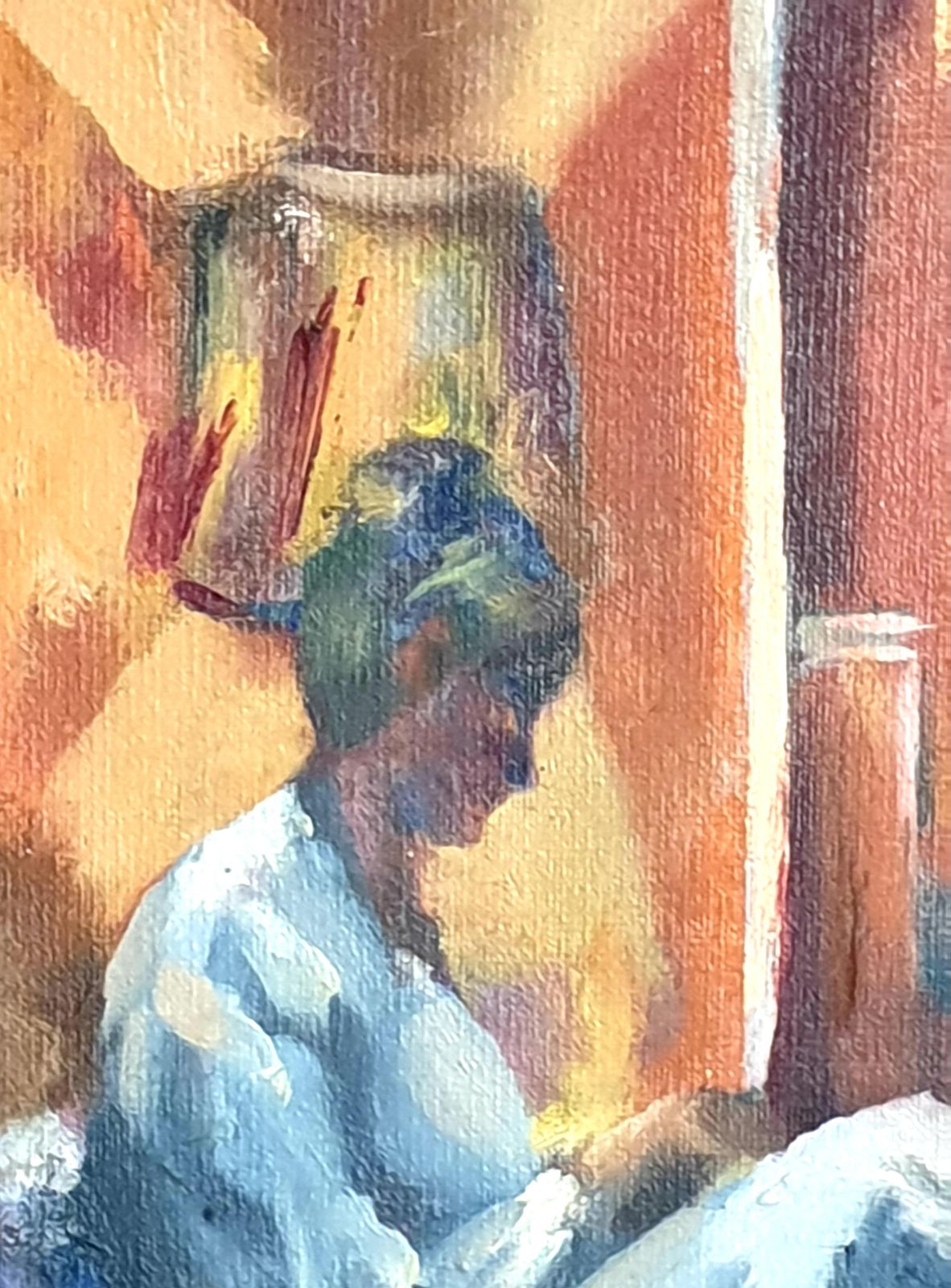 Bill Brown Late Mid Century Interior Scene, A Villa At Cannes, South Of France. Oil, Board1976 photo buy