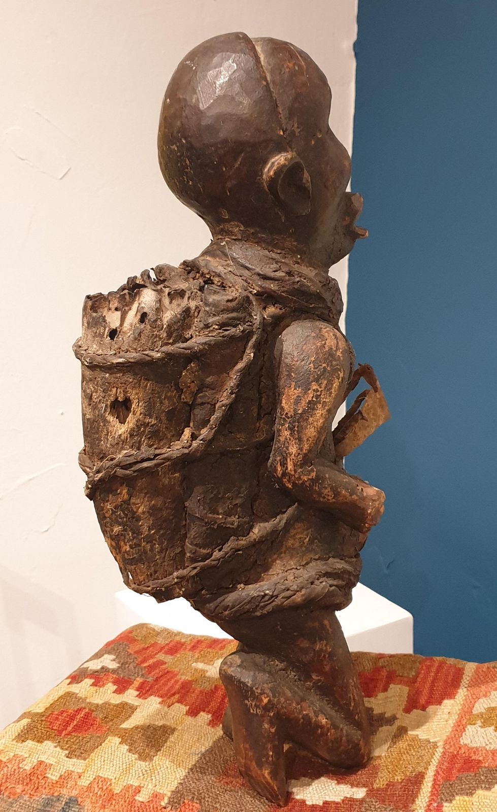 Art Songye Craftsmenstatue Songye, Kneeling Male Figure, Democratic Republic Of Congo photo