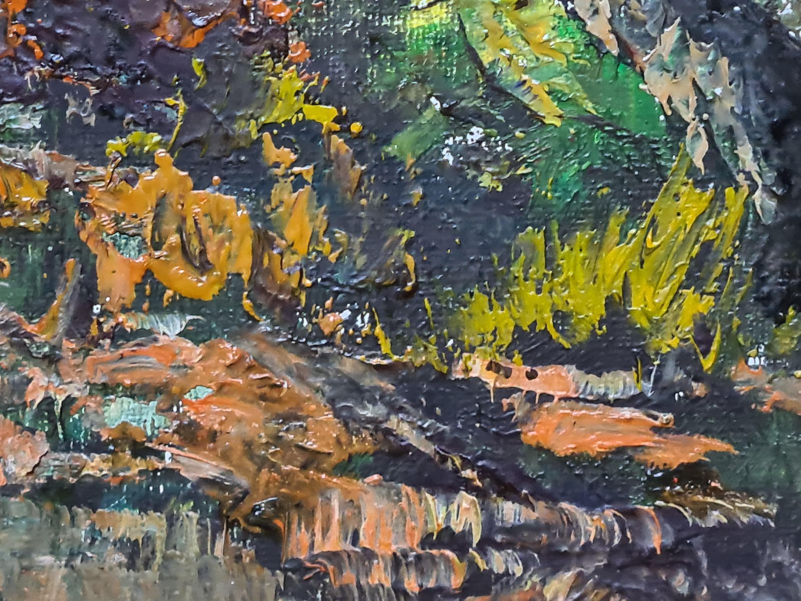 photo furniture Maurice Schwab Aka 'Grawil''Summer At The Lake'. French Oil On Canvas Landscape.