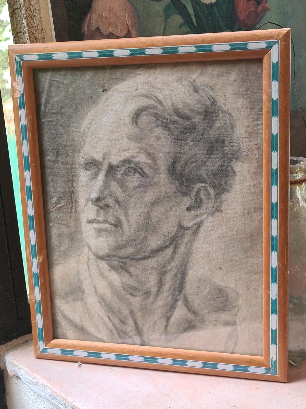 photo for sale 19th Century Academic Crayon On Paper Study By Follower Of Jacques Louis David