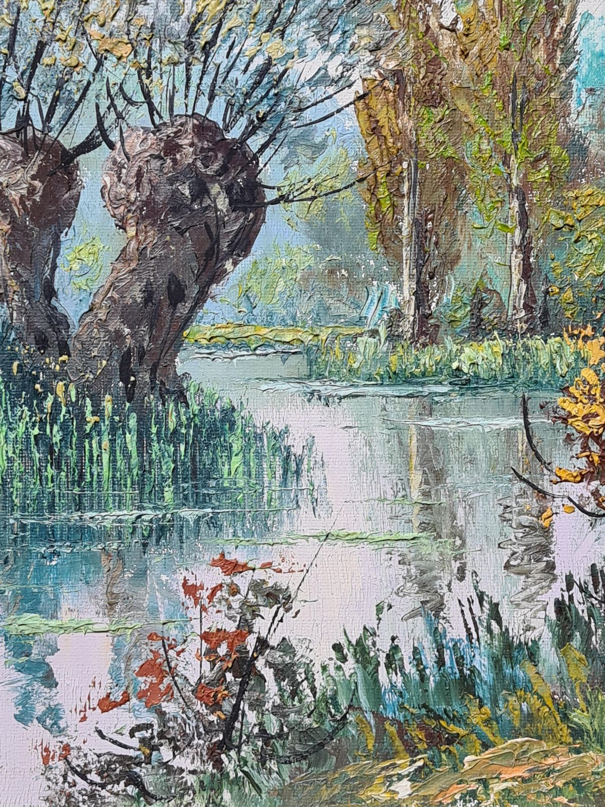 Maurice Schwab Aka 'Grawil''A River Runs Through It', Summer By The Riverbank. Oil On Canvas. photo buy