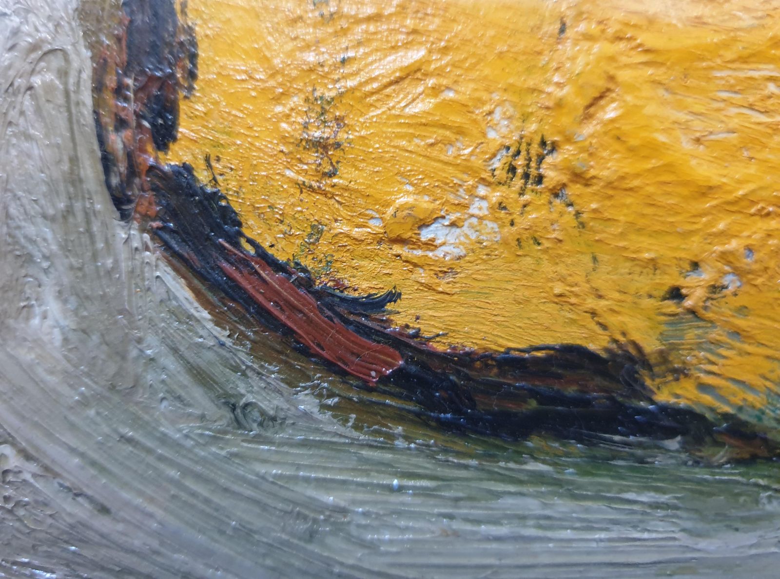 Matilde Sacchimid Century Tablescape In Orange. Oil On Canvas On Board.1969 photo buy