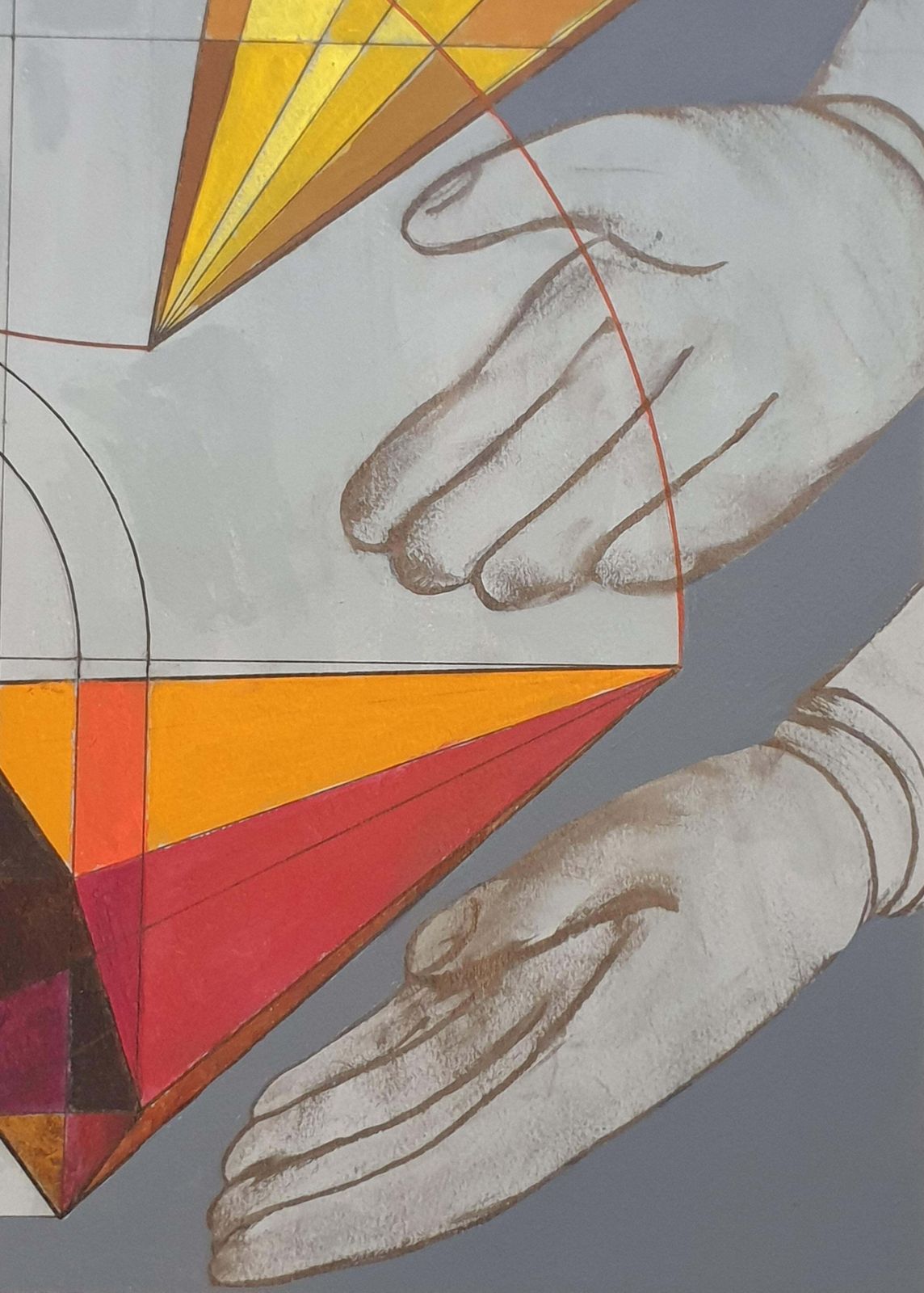 Derek Carruthers  Colourful Contemporary Surrealist Acrylic Painting On Paper.2004 photo Art