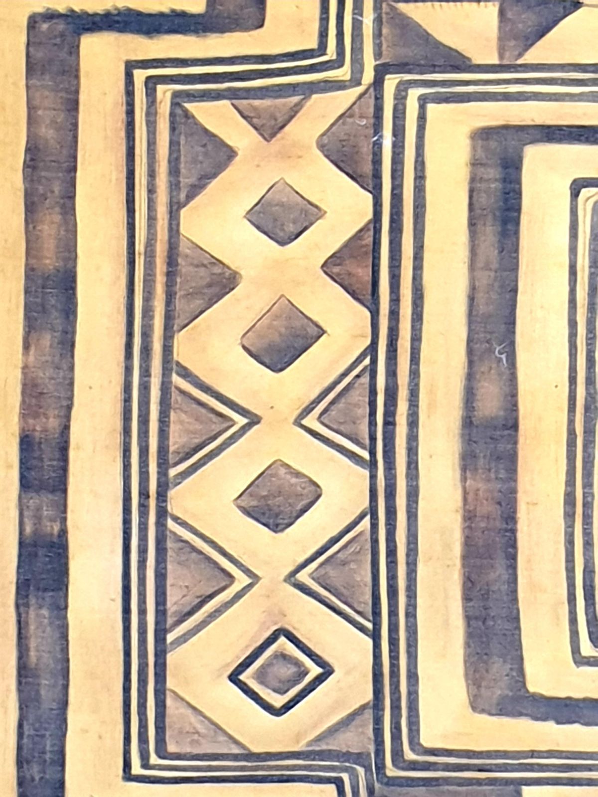 La Roche Laffitte, Painting Of An Antique Caucasian 'Kuba' Tribal Item, Watercolour On Silk photo 638.0