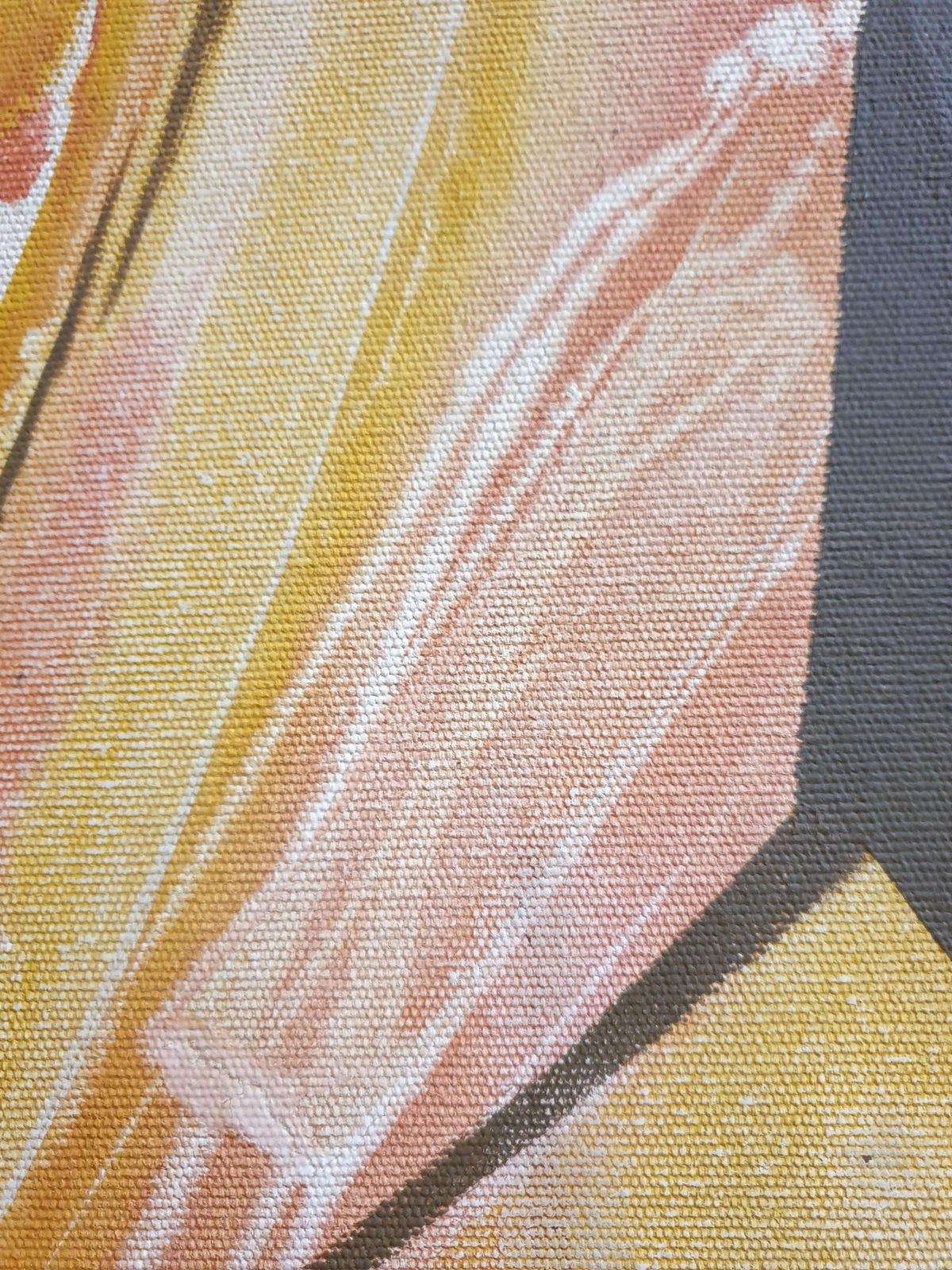 Art Amadou Cisse Dialate 20th Century Senegalese Abstract Geometric Acrylic On Canvas. 1990s photo