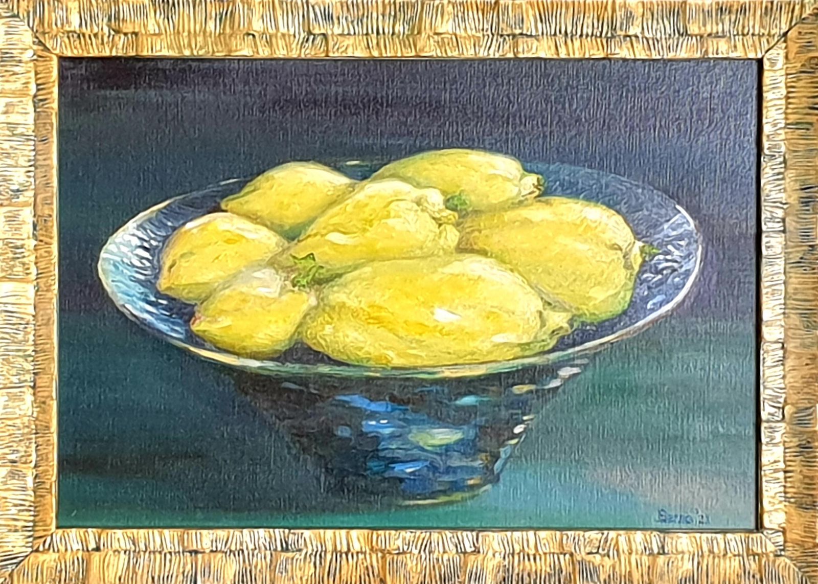 Bernadette Van Baarsencontemporary Realist Still Life Oil Of Lemons. 'Citrons De Barbara'. 2021