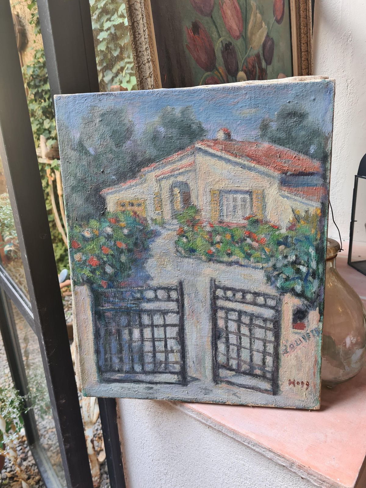 photo furniture Paul Hercule Hoggimpressionist View Of A Villa In The South Of France, L'olivette, Juan Les Pins