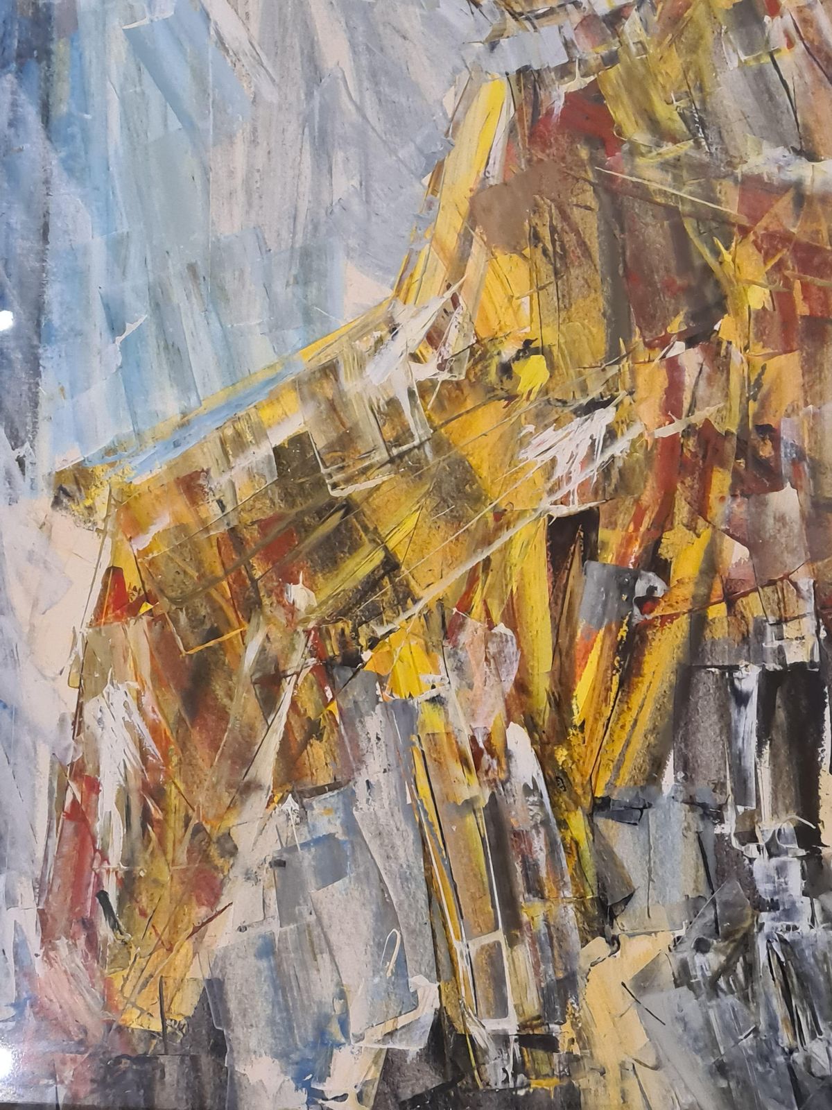 Alain Caucat1970s Expressionist Acrylic. 'Seated Figure'.1974 photo Art