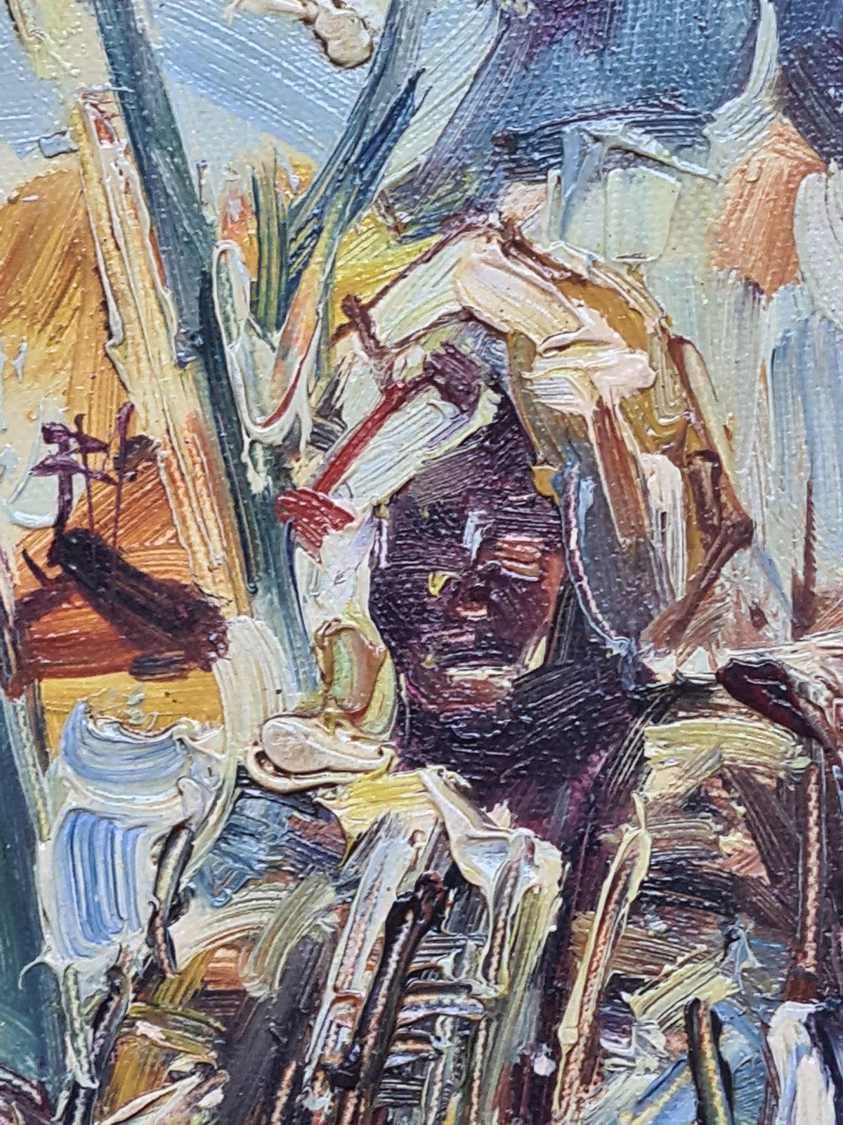 D Abchliorientalist Landscape, The Fishermen. Oil On Board. photo 935.0