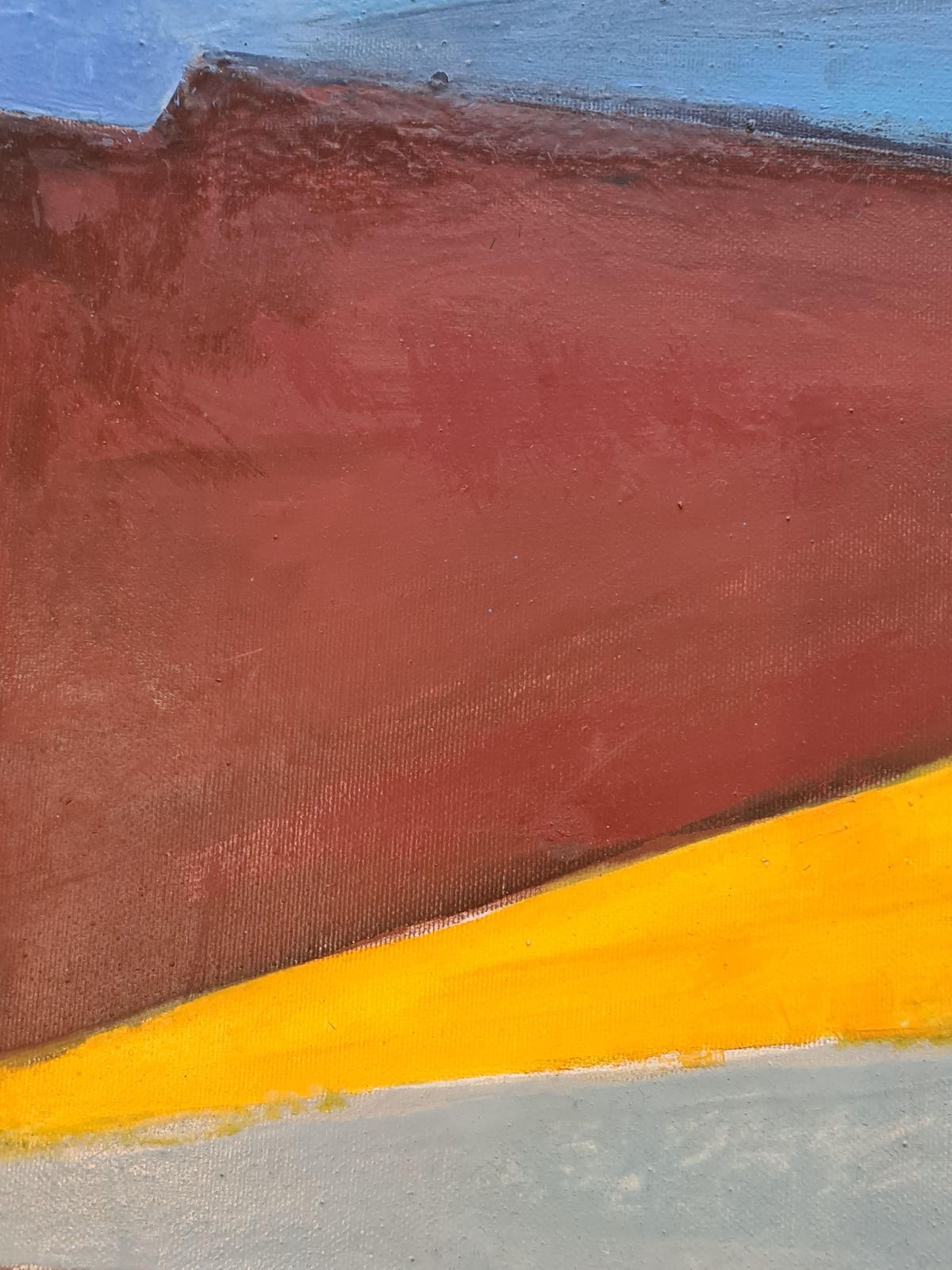 Antoine Arlandislate 20th Century Tachiste Oil & Acrylic On Canvas. 'Gelb Rot Blau Braun'.1980s photo 927.0