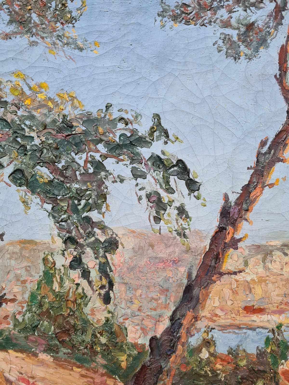 Unknownfrench Fauvist Oil On Canvas, View To The Sea, Circle Of Charles Camoin. photo 850.0