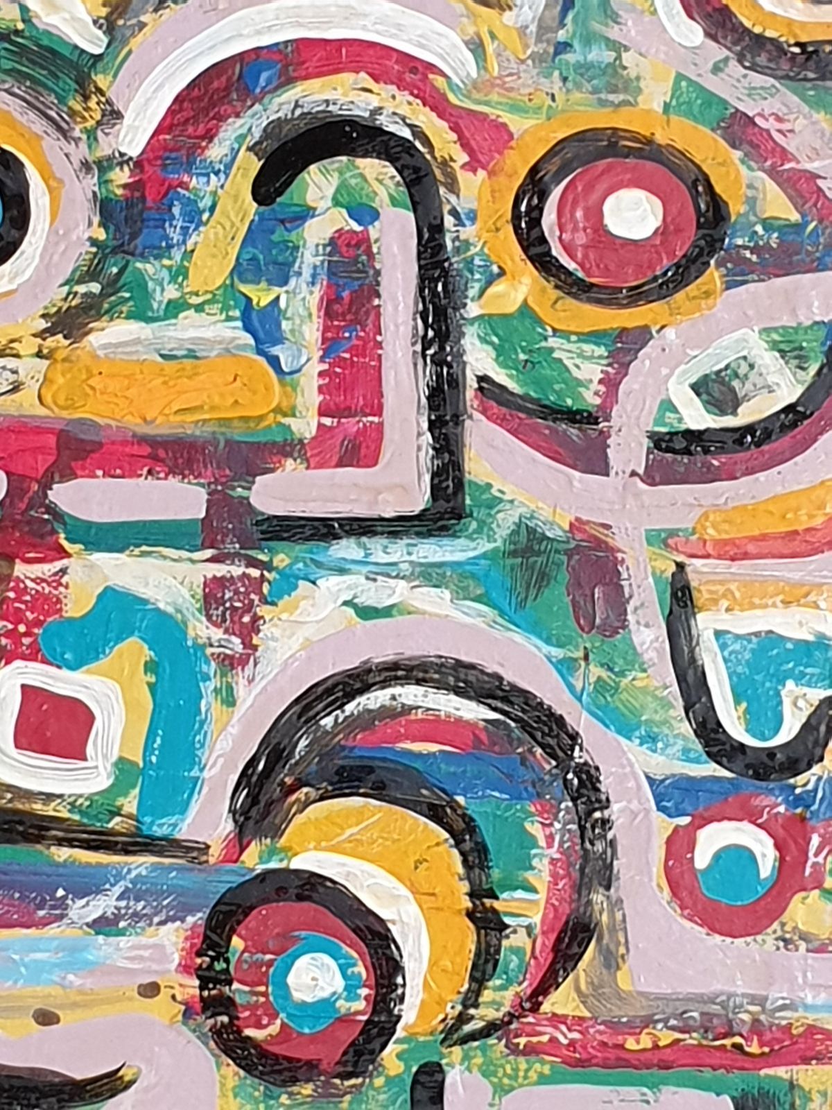 Albino Palamara Contemporary Abstract Expressionist Oil On Canvas. 'Les Origines Du Langage'2024 photo for sale